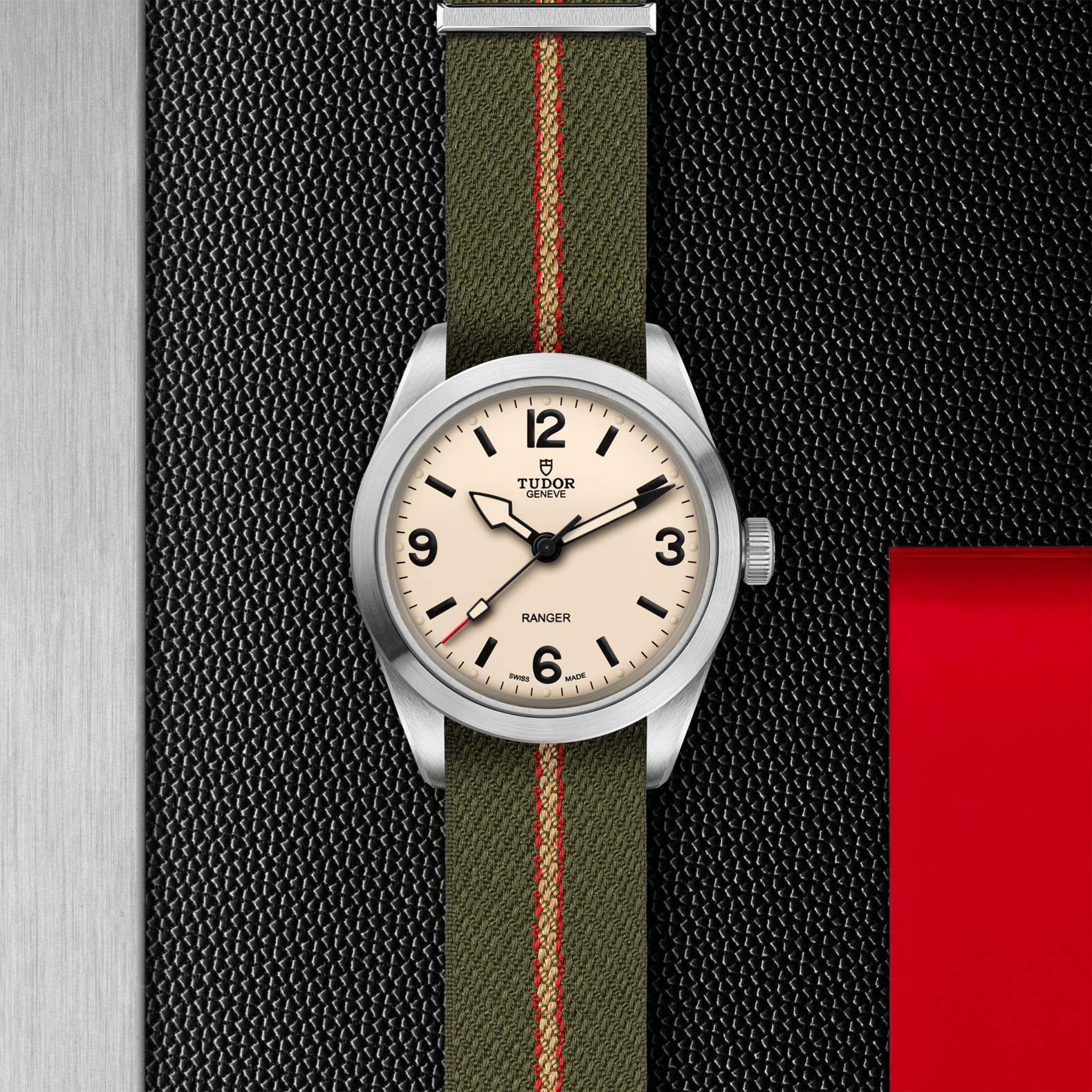 Montre TUDOR Ranger boîtier en acier, 36 mm, cadran bombé beige
