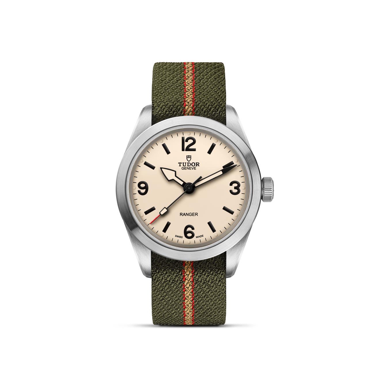Montre TUDOR Ranger boîtier en acier, 39 mm, cadran bombé beige