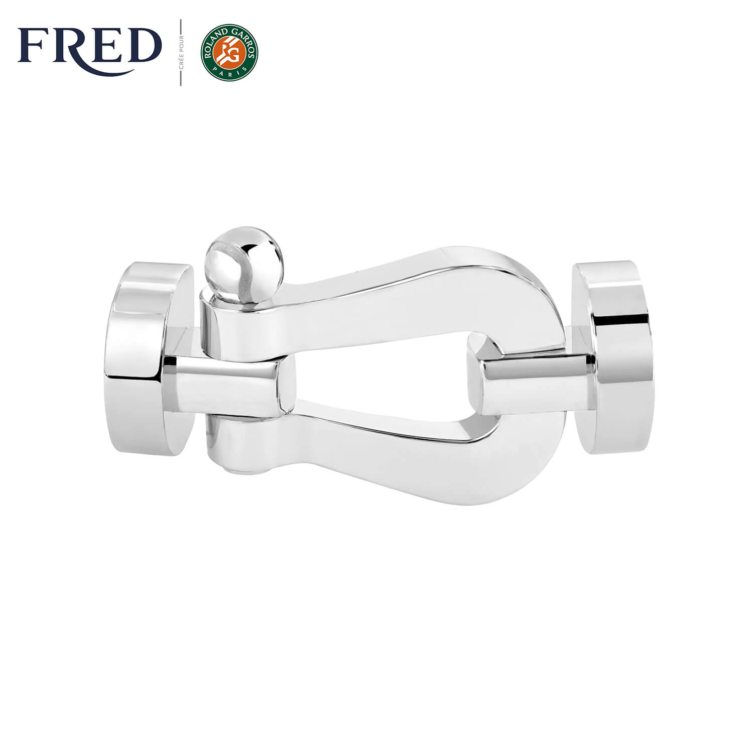 Manille FRED Force 10 Grand modèle en or blanc et grenat mandarin #FREDxRolandGarros