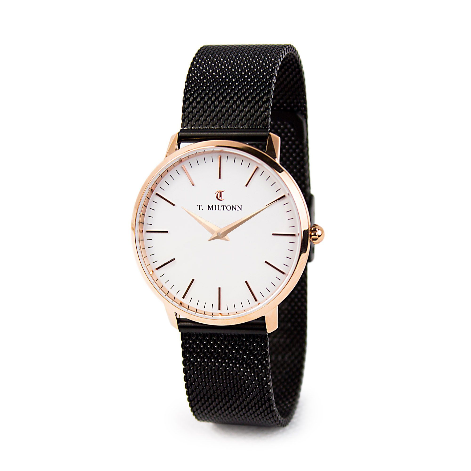 Montre femme fleurs dorée rose bracelet maille milanaise - Femme - Montres  | MATY