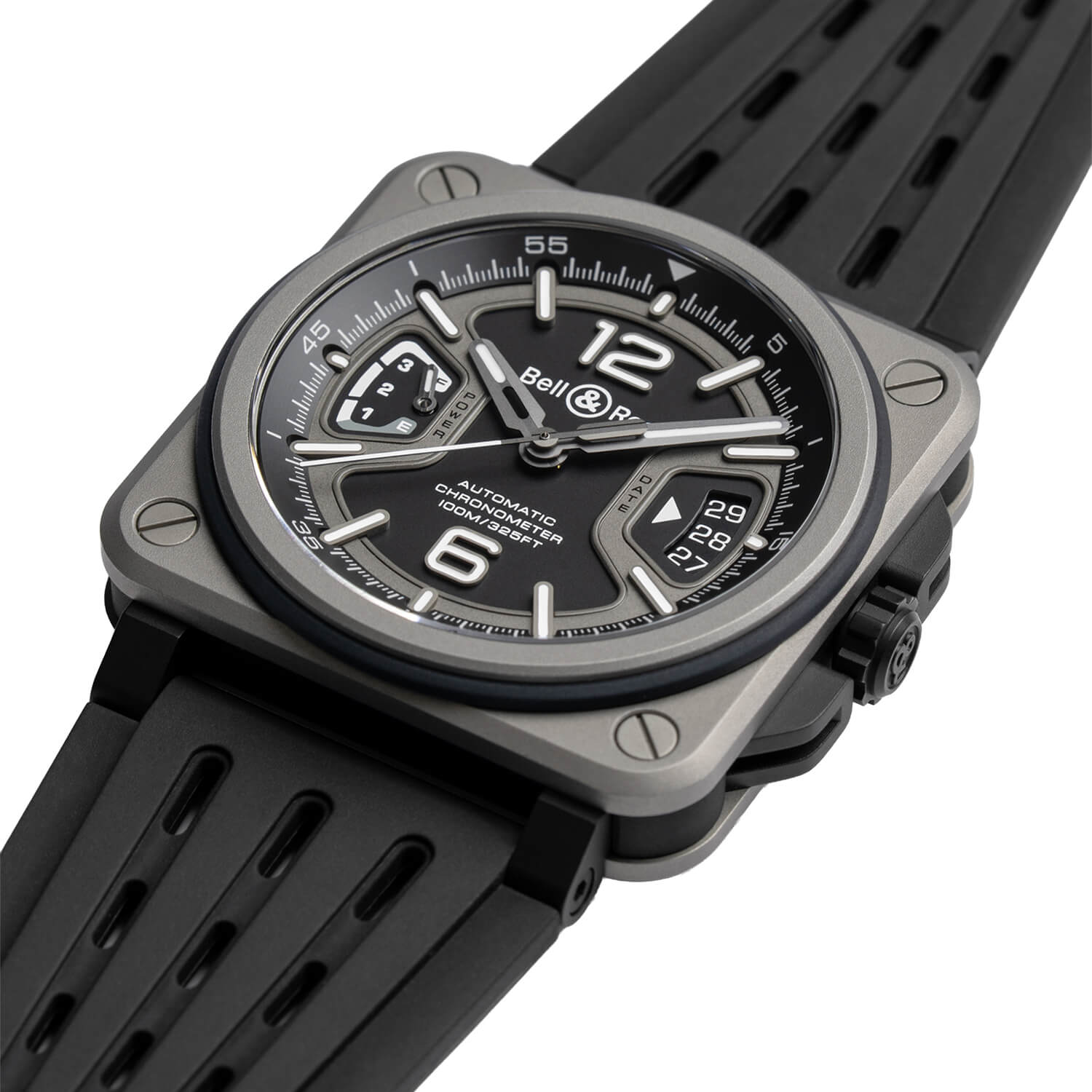 Montre Bell & Ross BR-X3 Black Titanium cadran Noir bracelet Caoutchouc/Nato BRX3R-BL-TI/SRB