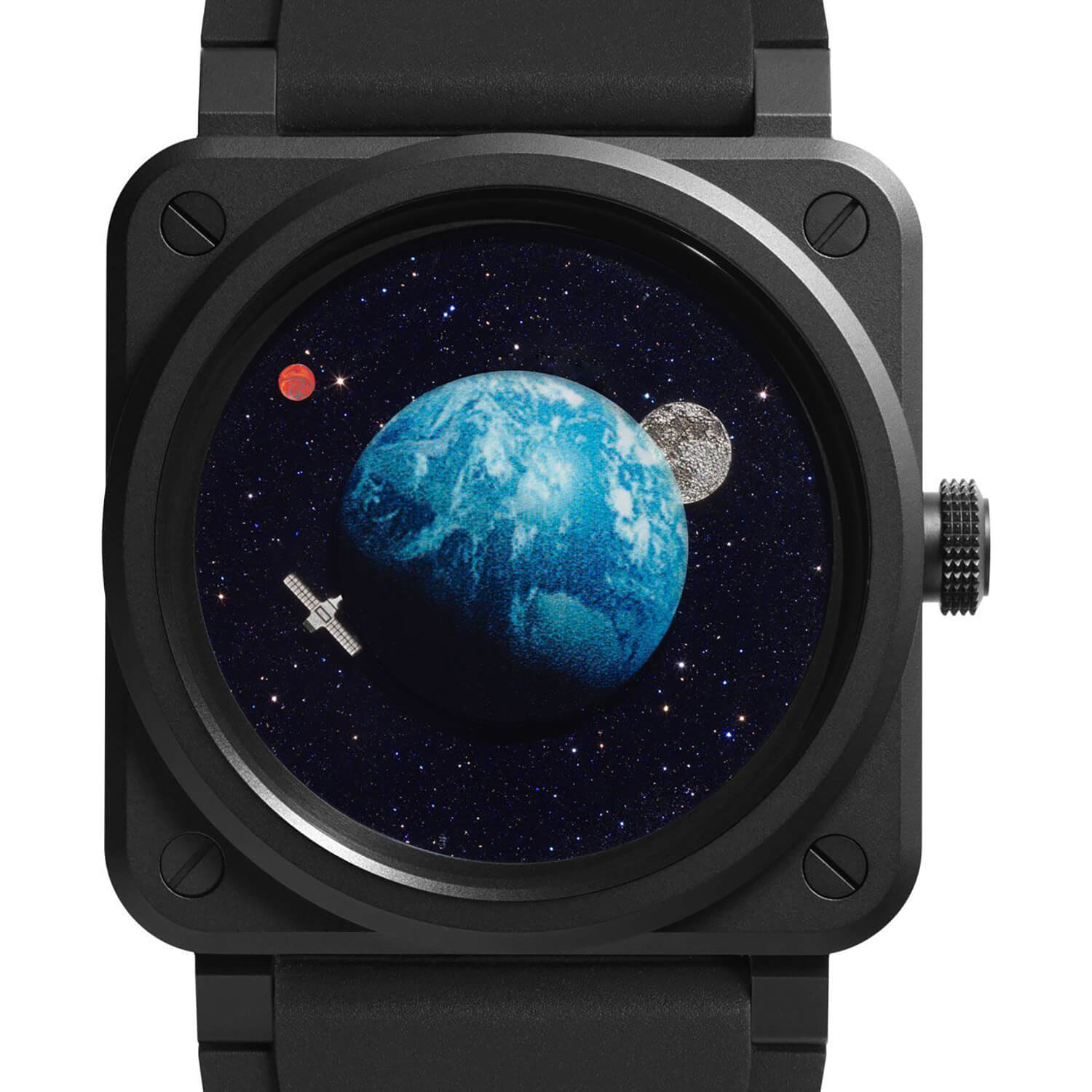 Montre Bell & Ross BR-03 Astro Édition Limitée bracelet Caoutchouc/Textile BR03A-EMM-CE/SRB