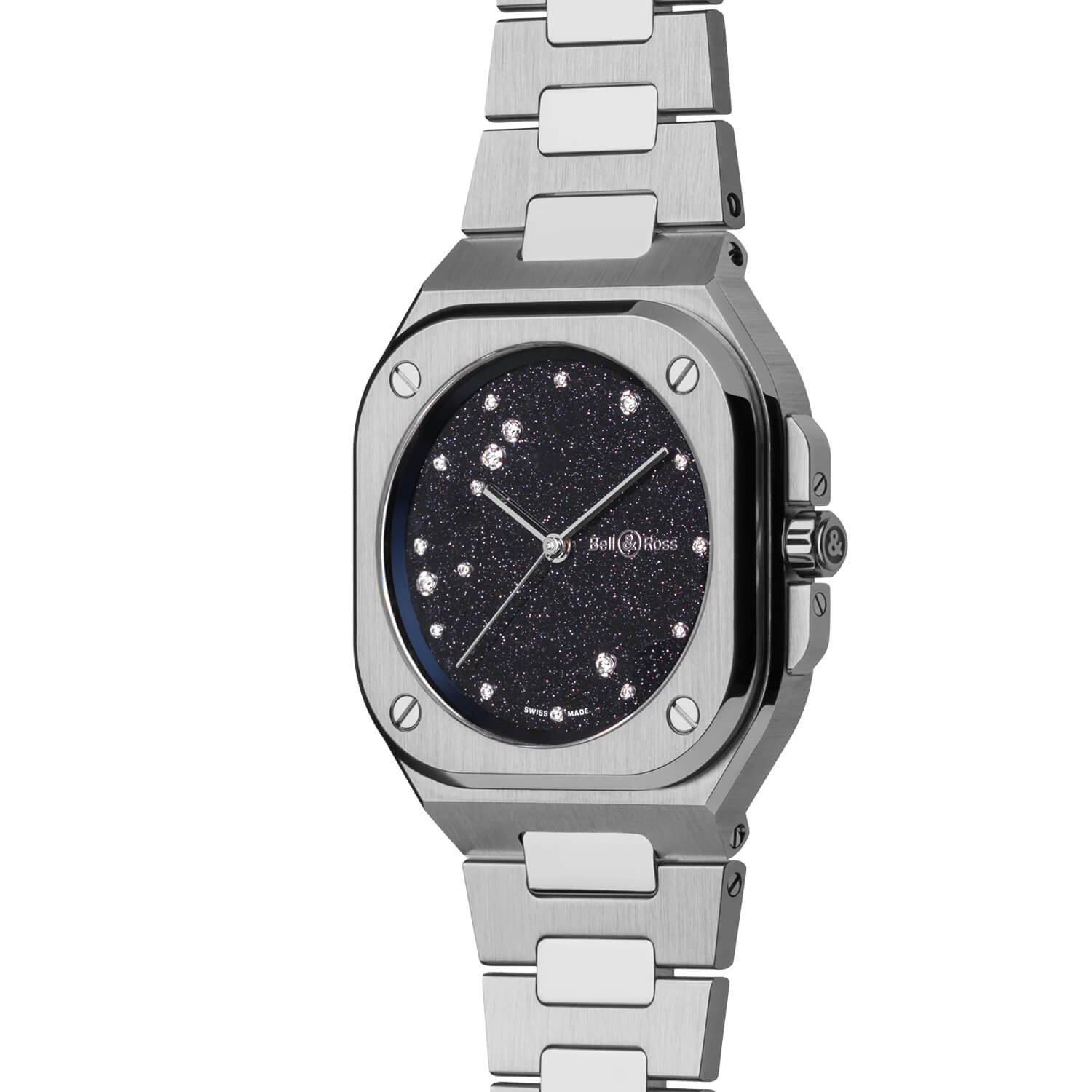 Montre Bell & Ross BR-05 36mm Blue Diamond Eagle cadran Bleu bracelet Acier BR05A-S-EA-ST/SST