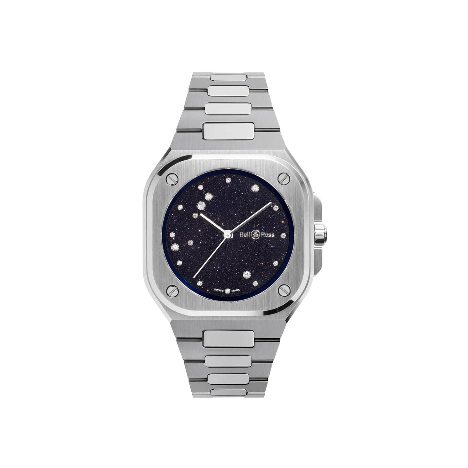 Montre Bell & Ross BR-05 36mm Blue Diamond Eagle cadran Bleu bracelet Acier BR05A-S-EA-ST/SST