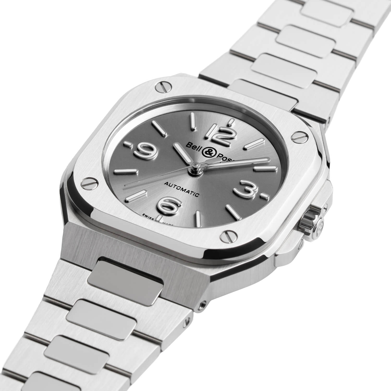 Montre Bell & Ross BR-05 36mm Grey Steel cadran Gris bracelet Acier BR05A-S-GR-ST/SST