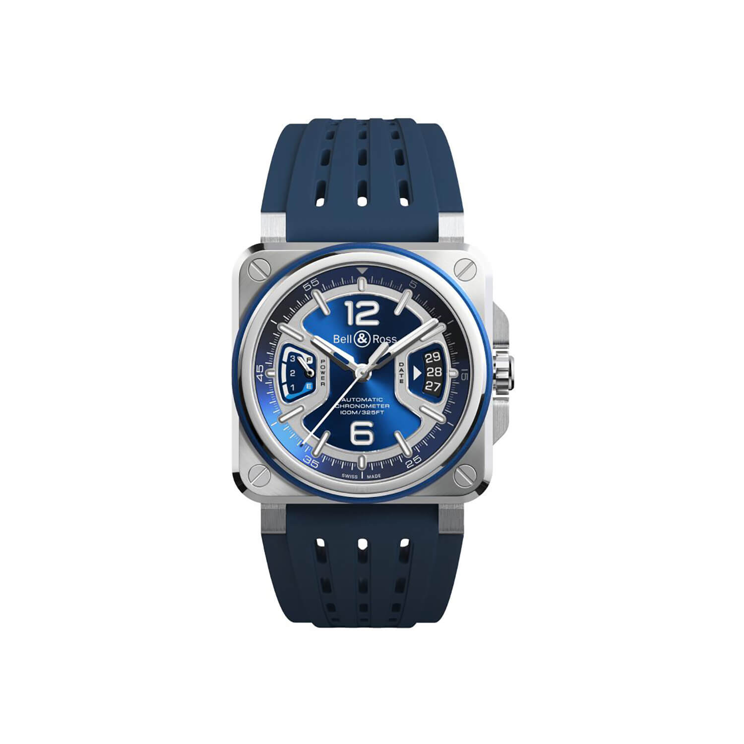 Montre Bell & Ross BR-X3 Blue Steel cadran Bleu bracelet Caoutchouc/Nato BRX3R-BLU-ST/SRB