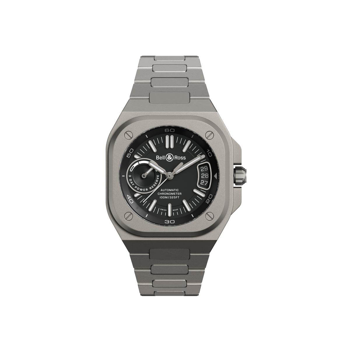 Montre Bell & Ross BR-X5 Black Titanium cadran Noir bracelet Titane BRX5R-BL-TI/STI