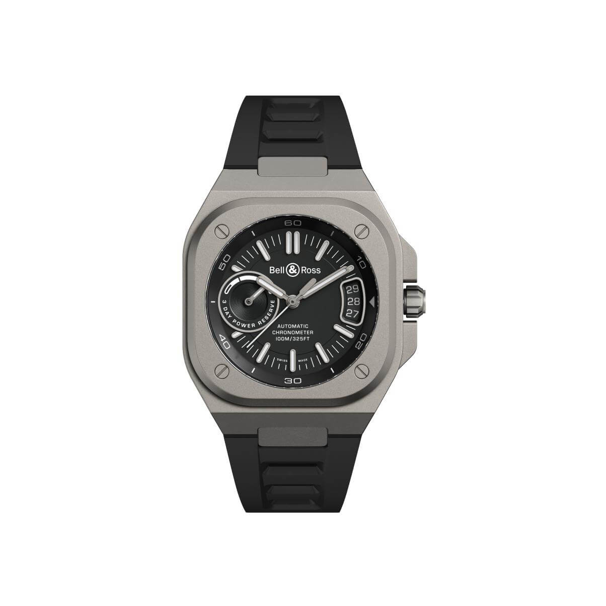 Montre Bell & Ross BR-X5 Black Titanium cadran Noir bracelet Caoutchouc BRX5R-BL-TI/SRB