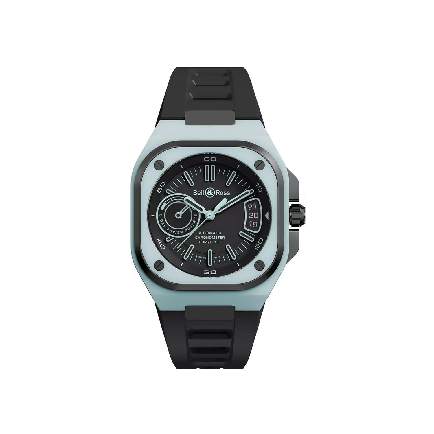 Montre Bell & Ross BR-X5 Blue Lum Édition Limitée cadran Noir bracelet Caoutchouc BRX5R-BLUM-TC/SRB