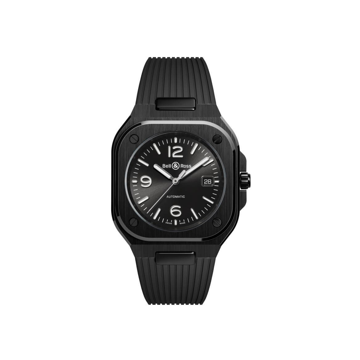 Montre Bell & Ross BR-05 Black Ceramic 41mm cadran Noir bracelet Caoutchouc BR05A-BL-CE/SRB
