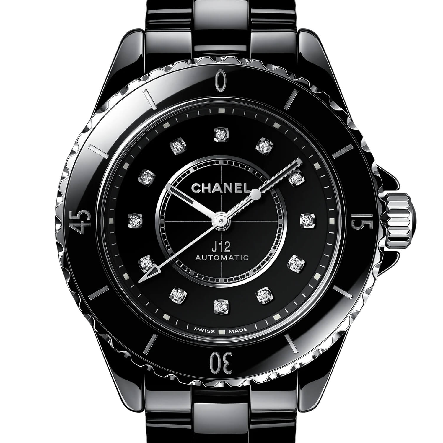Montre CHANEL J12 Calibre 12.2, 33mm cadran Noir bracelet Céramique H9742