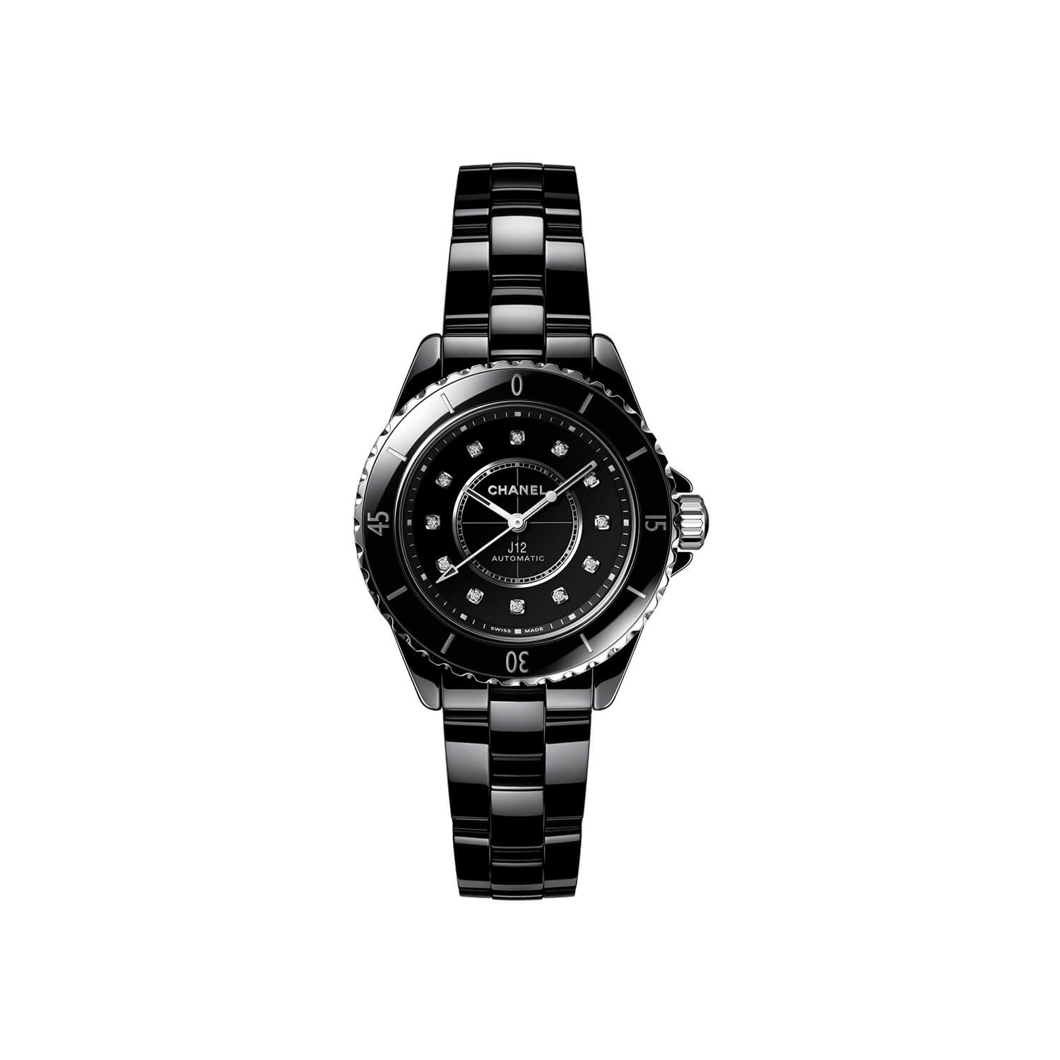 Montre CHANEL J12 Calibre 12.2, 33mm cadran Noir bracelet Céramique H9742
