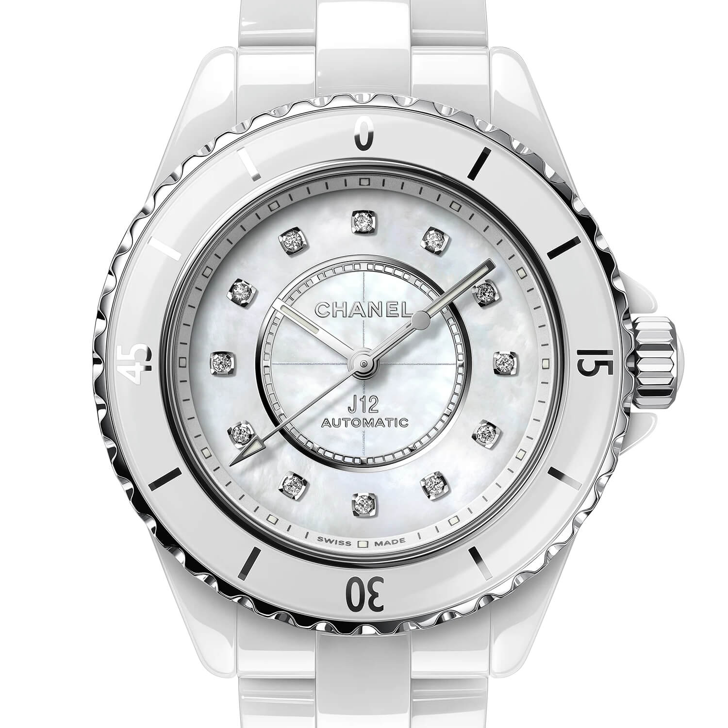 Montre CHANEL J12 Calibre 12.2, 33mm cadran gris bracelet Céramique H10472