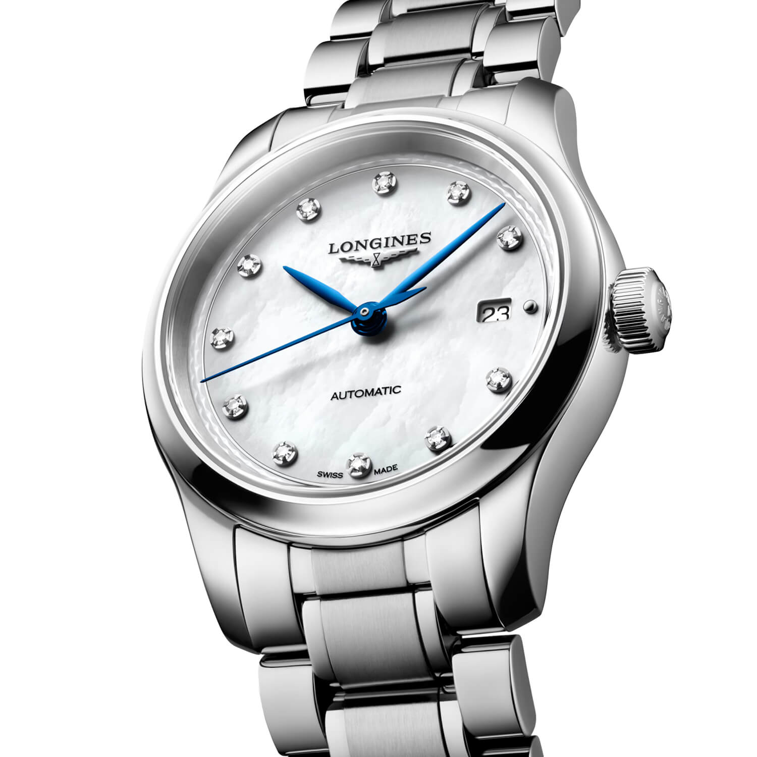 Montre Longines Master Collection L2.449.4.87.6 cadran gris bracelet Cuir d'alligator L2.449.4.87.6