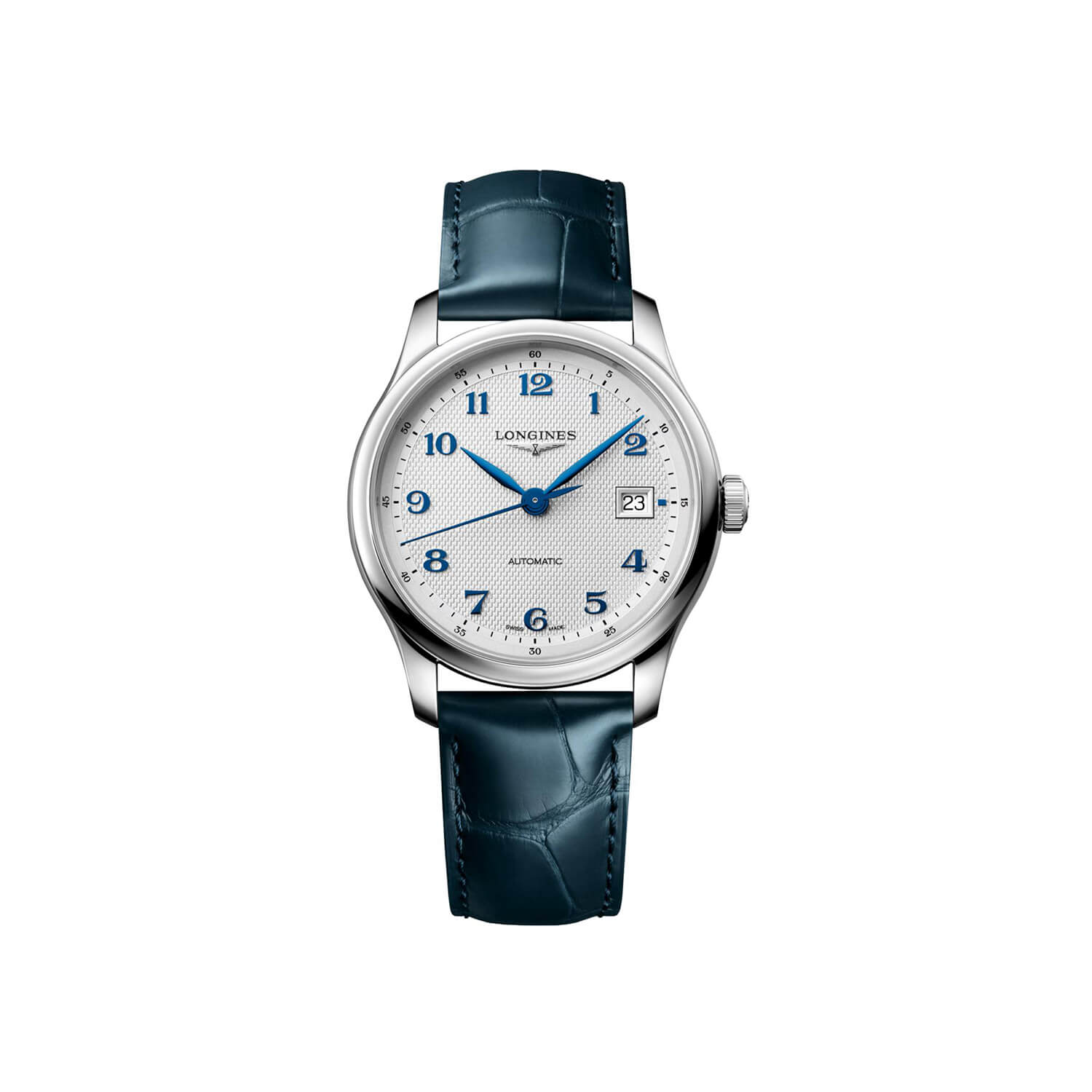 Montre Longines Master Collection L2.949.4.73.2 cadran Argent bracelet Cuir d'alligator L2.949.4.73.2