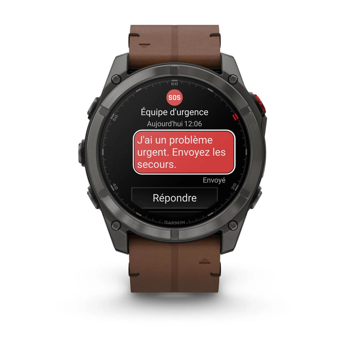 Montre Garmin fēnix® 8 Pro 51mm AMOLED 010-03199-40 bracelet Cuir/Silicone 010-03199-40