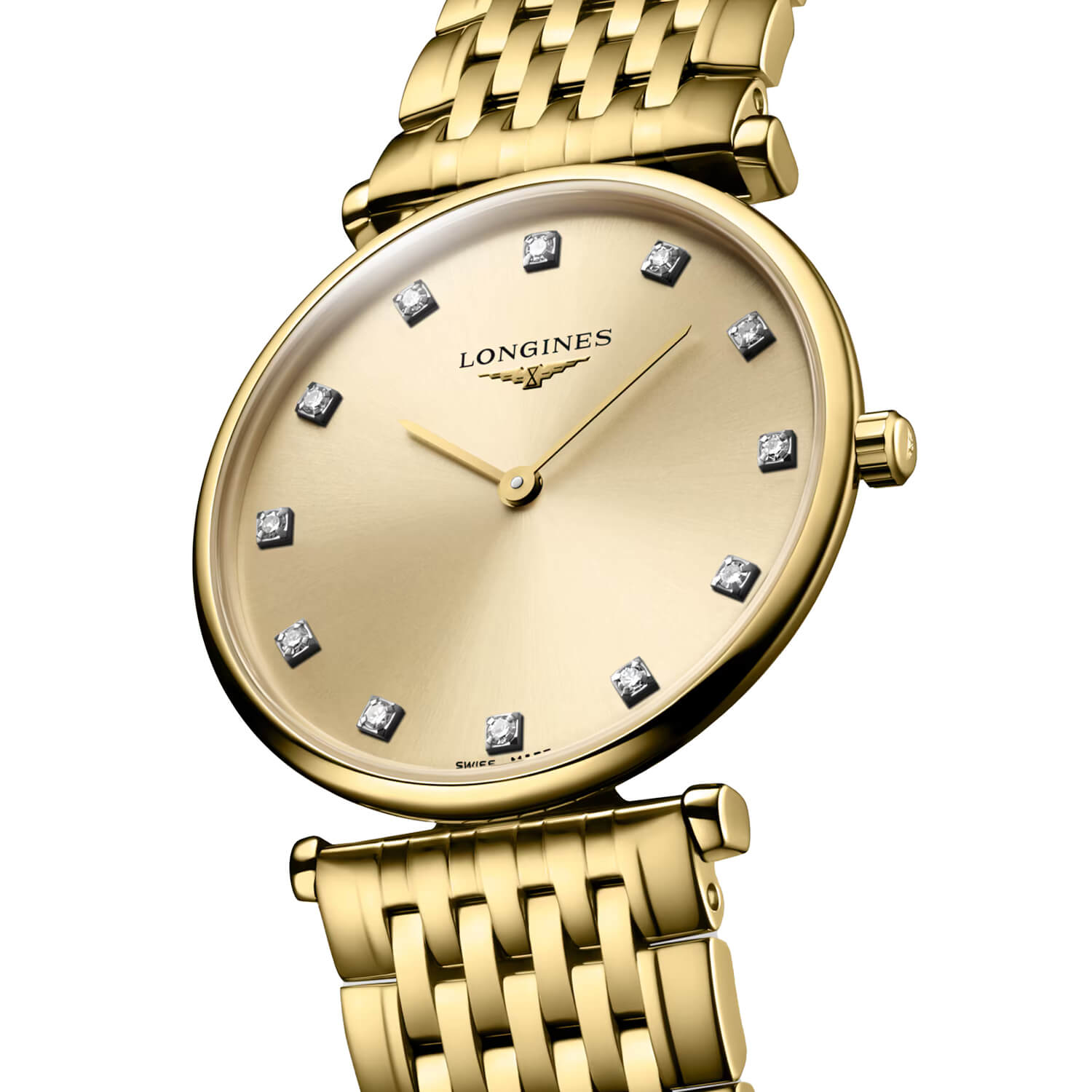 Montre Longines La Grande Classique L4.512.1.37.8 cadran Doré bracelet Acier/Or jaune/PVD L4.512.2.37.8