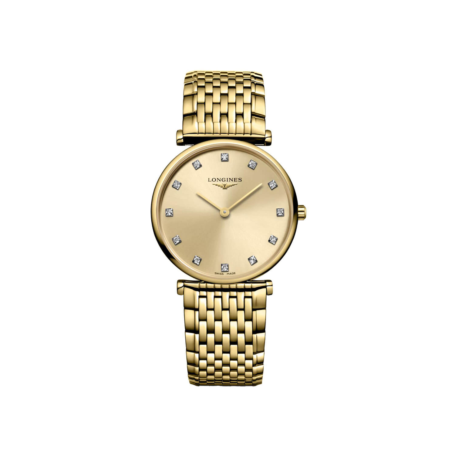 Montre Longines La Grande Classique L4.512.1.37.8 cadran Doré bracelet Acier/Or jaune/PVD L4.512.2.37.8