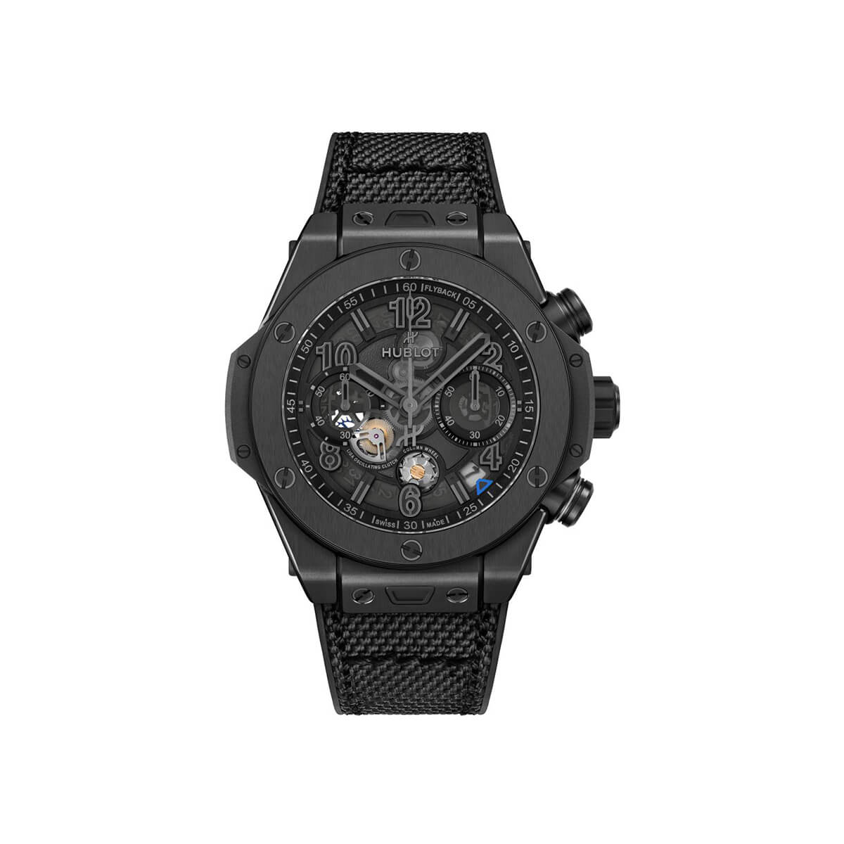 Montre Hublot Big Bang Reloaded All Black cadran Noir bracelet Caoutchouc/Textile 421.CX.1140.NR.RLD