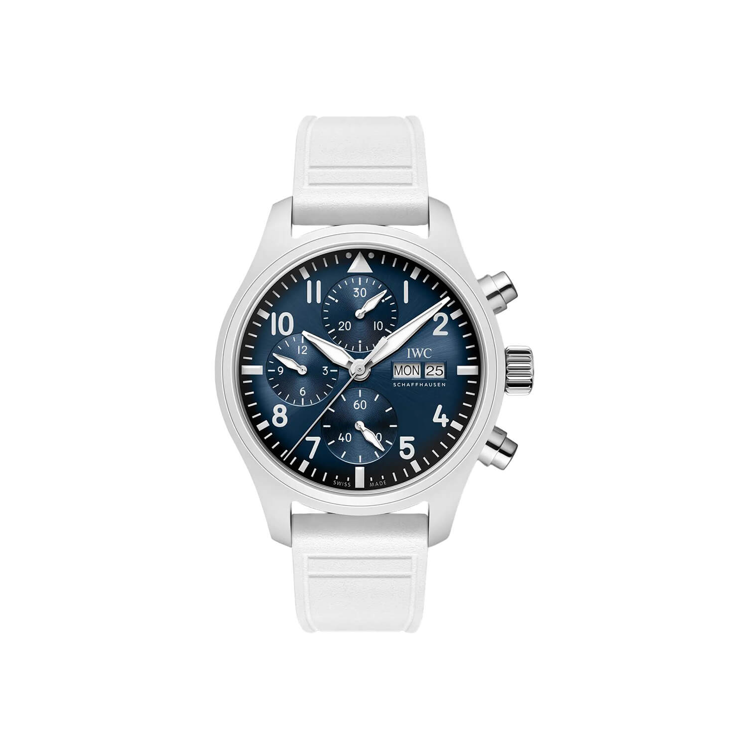 Montre IWC Schaffhausen Montre d'Aviateur Chronographe 41 Le Petit Prince cadran Bleu bracelet Caoutchouc IW389410