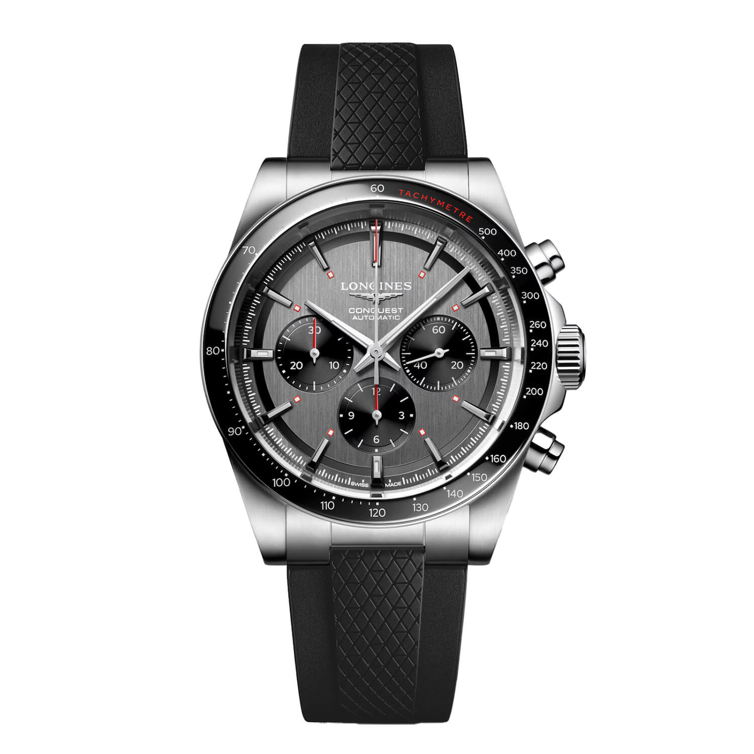 Montre Longines Conquest Chrono Ski Edition L3.836.4.52.9 cadran Gris bracelet Acier/Caoutchouc L3.836.4.52.9