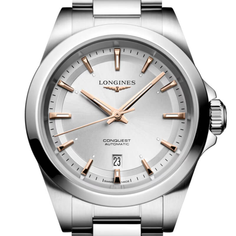 Montre Longines Conquest 30mm L3.320.4.72.6 cadran Argent bracelet Acier L3.320.4.72.6