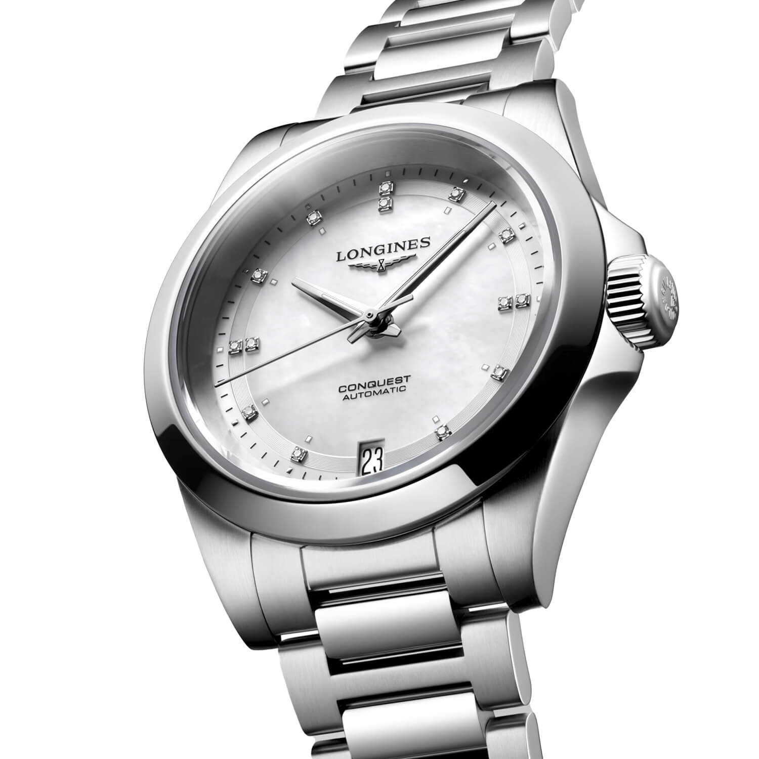 Montre Longines Conquest L3.430.4.87.6 cadran gris bracelet Acier L3.430.4.87.6