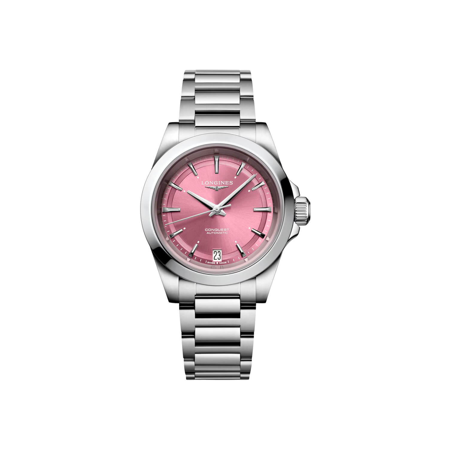 Montre Longines Conquest Pastel L3.430.4.99.6 cadran Rose bracelet Acier L3.430.4.99.6