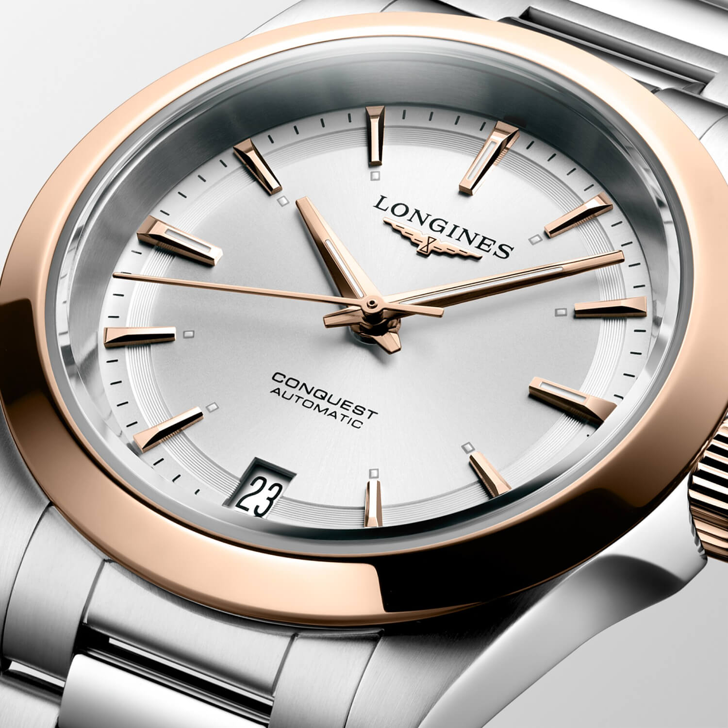 Montre Longines Conquest 34mm L3.430.5.72.6 cadran Argent bracelet Acier L3.430.5.72.6