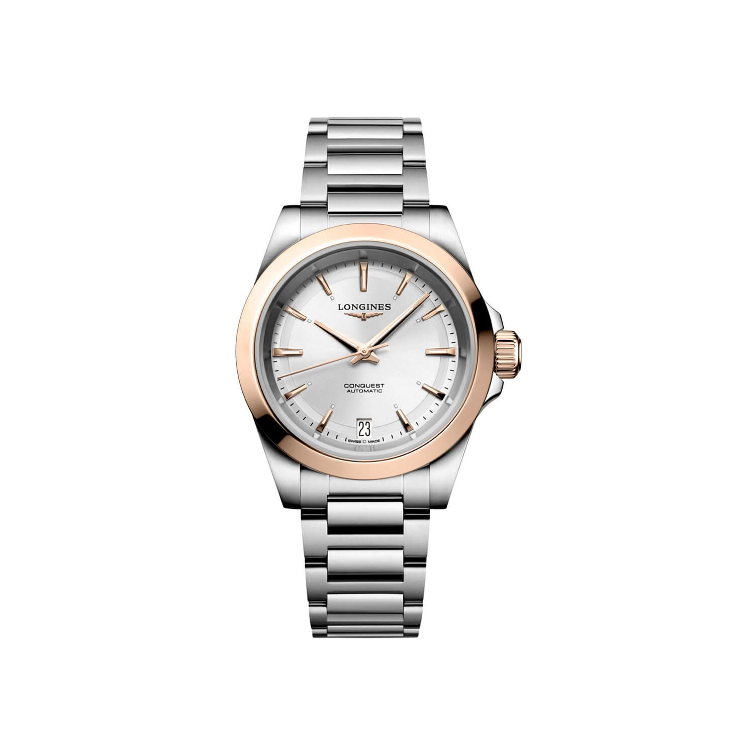 Montre Longines Conquest 34mm L3.430.5.72.6 cadran Argent bracelet Acier L3.430.5.72.6