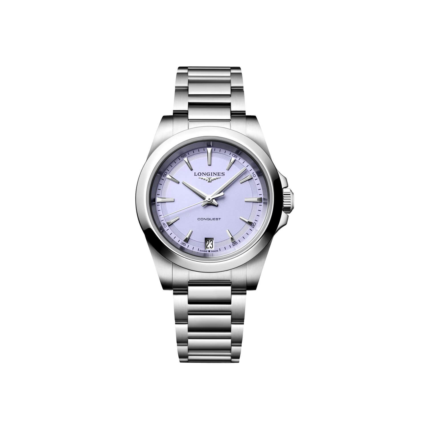 Montre Longines Conquest Quartz 34mm L3.460.4.02.6 cadran Bleu bracelet Acier L3.460.4.02.6