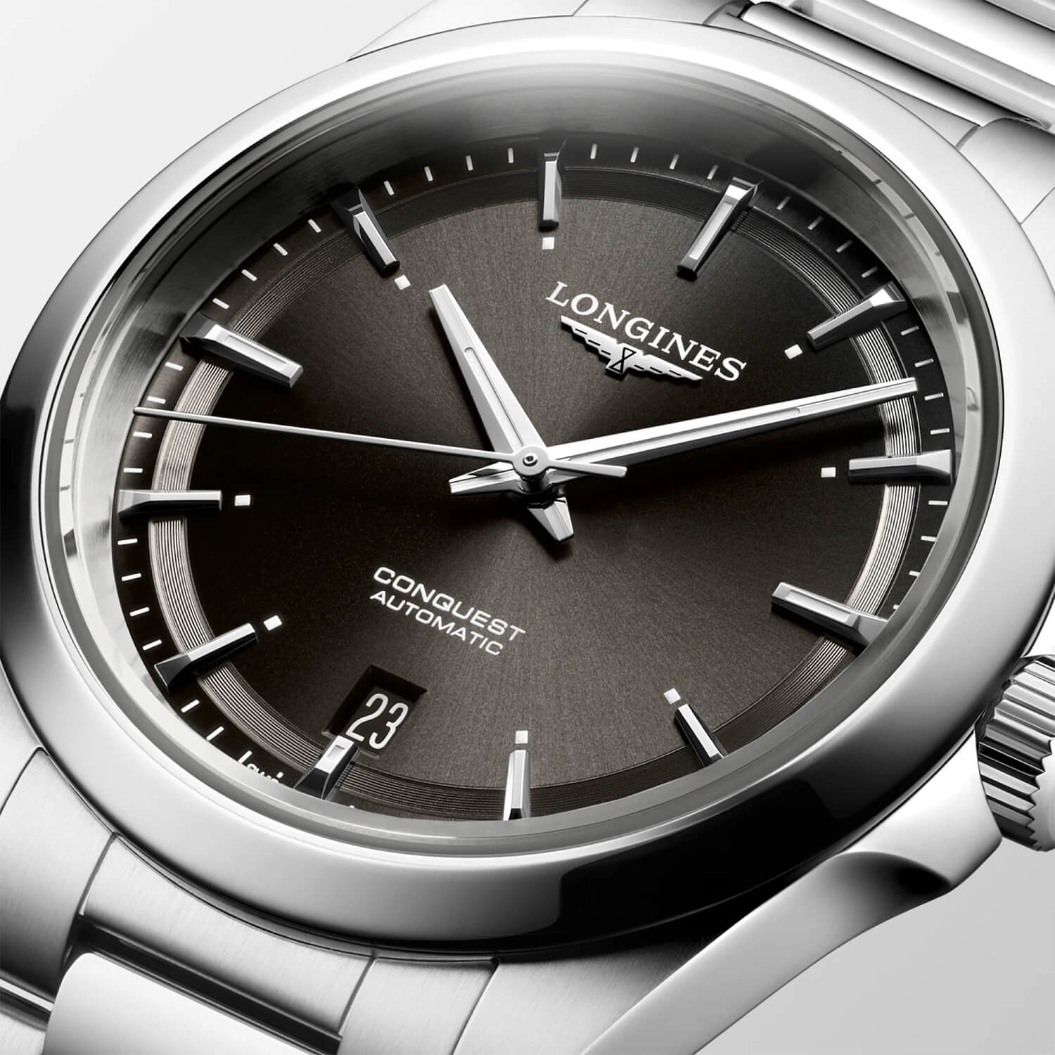 Montre Longines Conquest L3.720.4.52.6 cadran Noir bracelet Acier L3.720.4.52.6