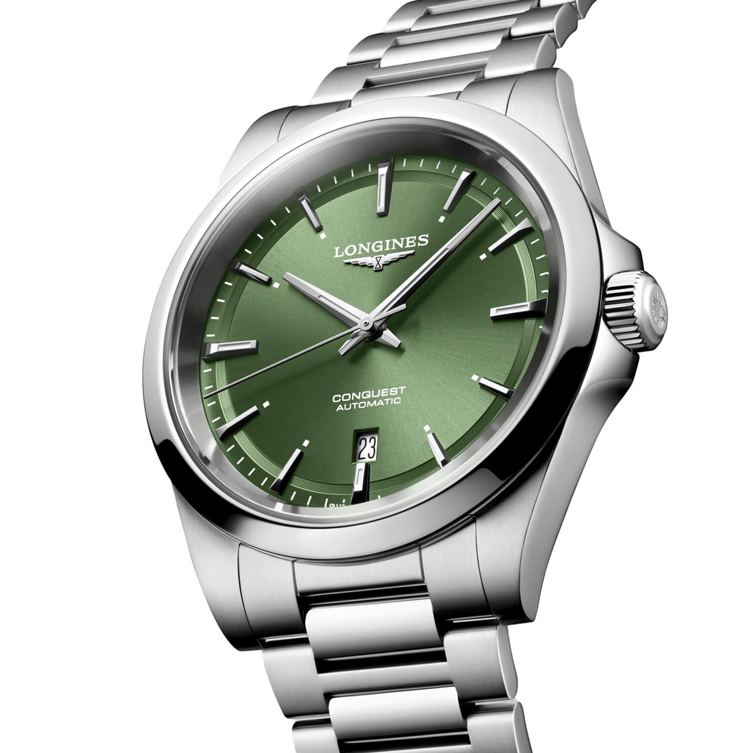 Montre Longines Conquest L3.830.4.02.6 cadran Vert bracelet Acier L3.830.4.02.6