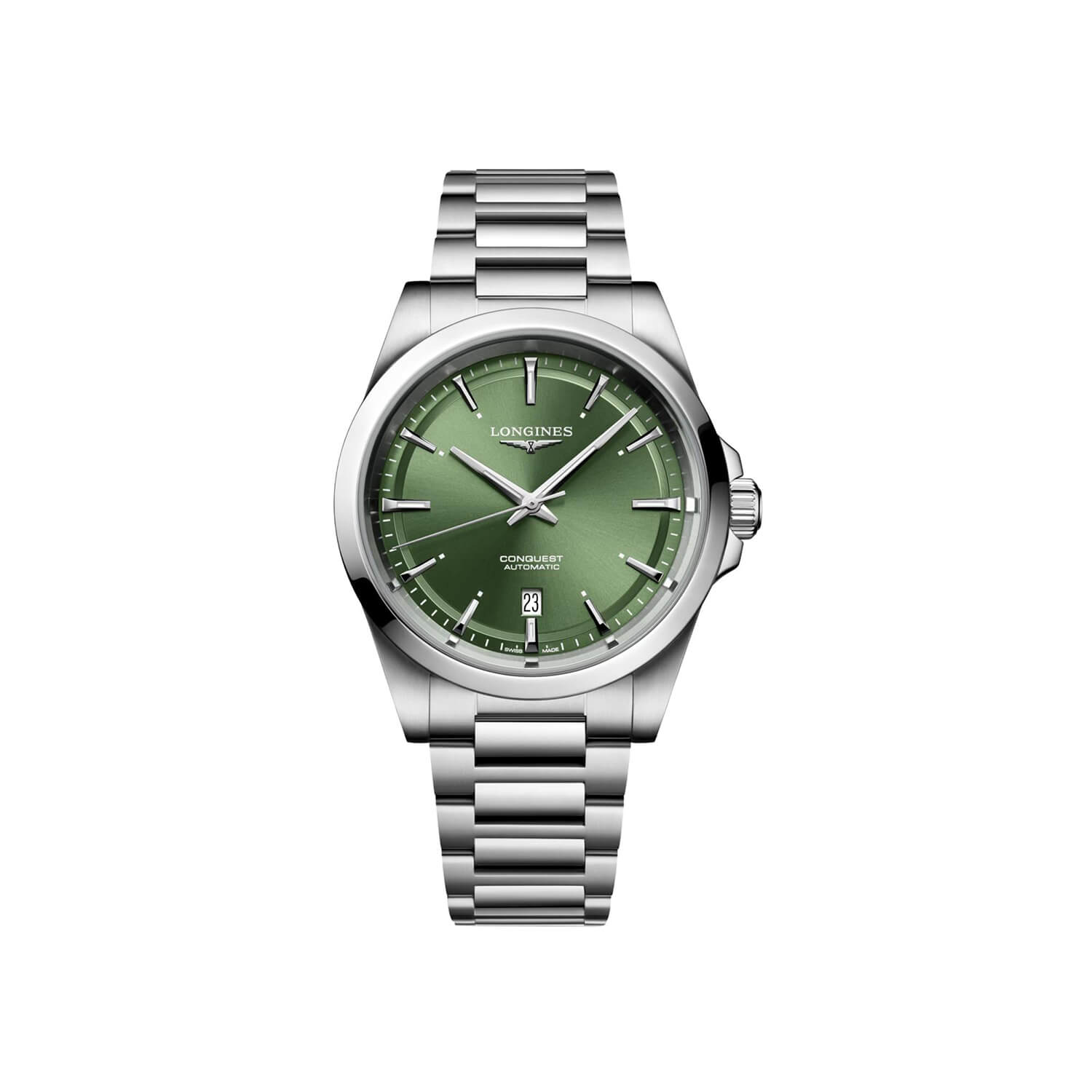 Montre Longines Conquest L3.830.4.02.6 cadran Vert bracelet Acier L3.830.4.02.6