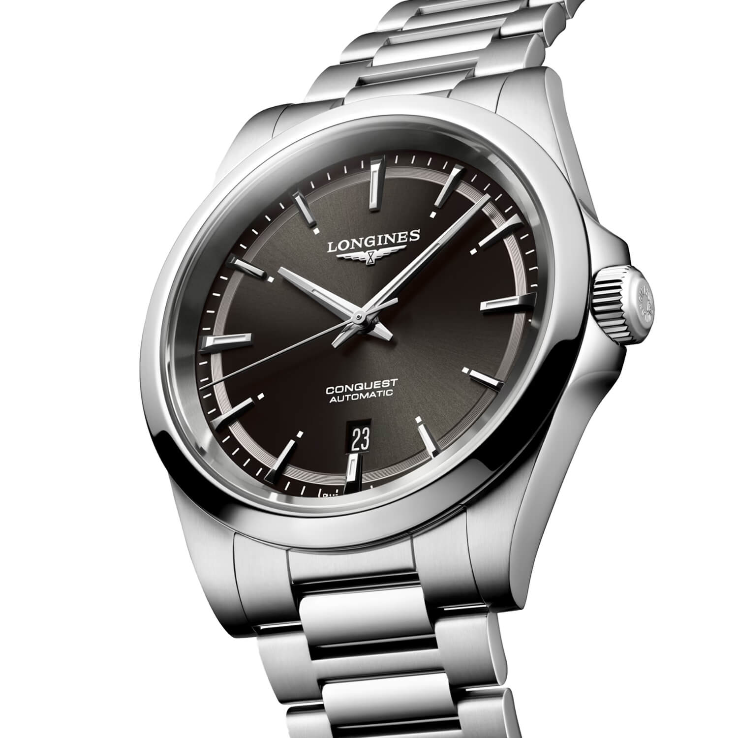 Montre Longines Conquest L3.830.4.52.6 cadran Noir bracelet Acier L3.830.4.52.6