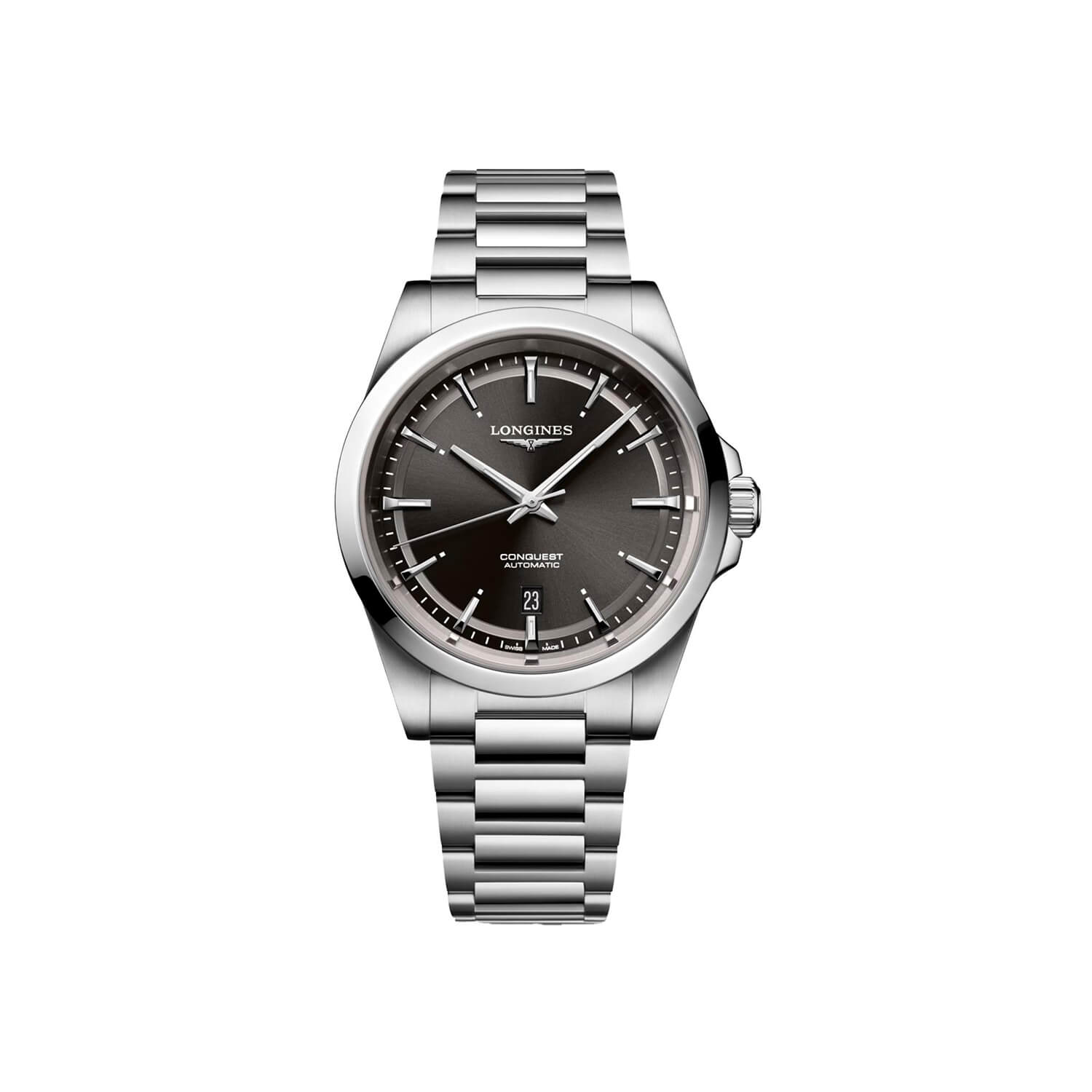 Montre Longines Conquest L3.830.4.52.6 cadran Noir bracelet Acier L3.830.4.52.6