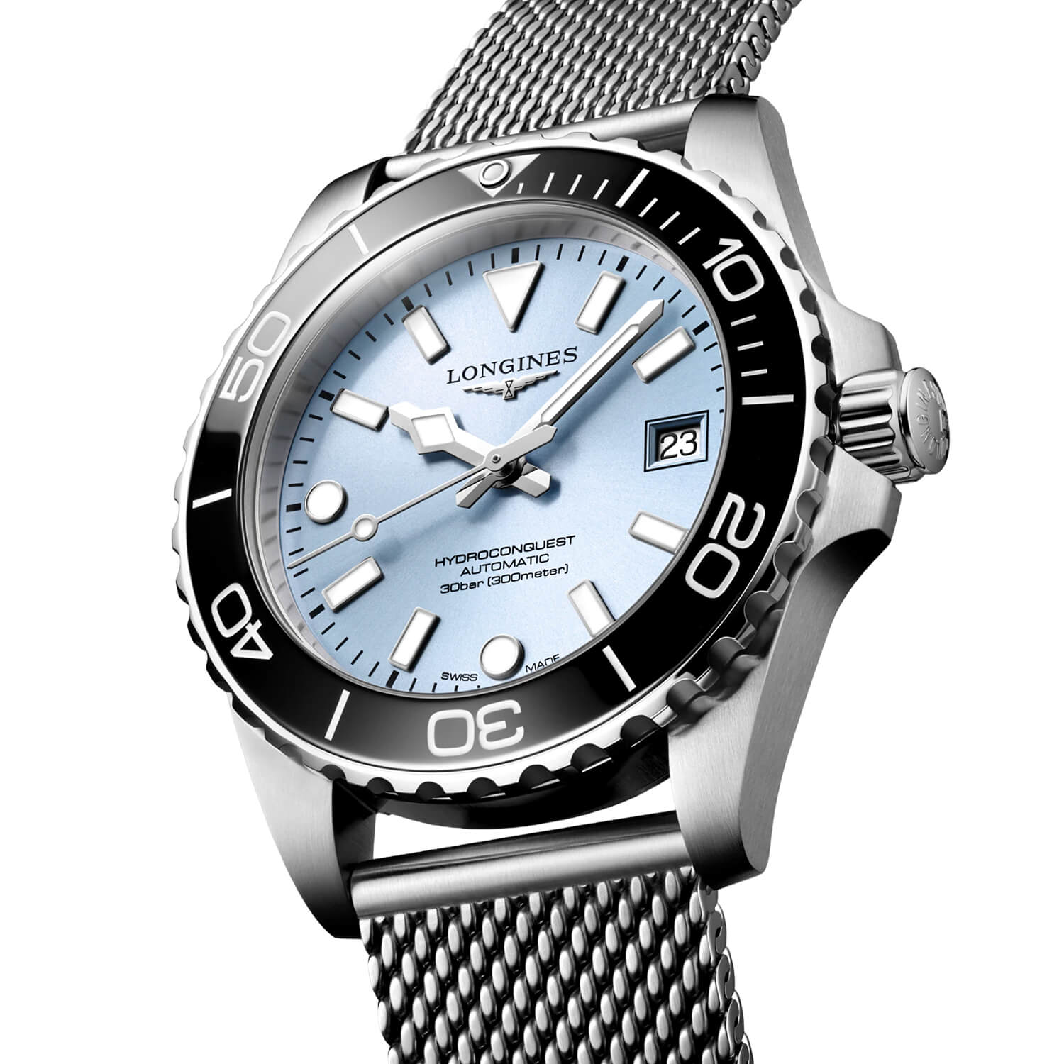 Montre Longines HydroConquest 39mm L3.779.4.99.6 cadran Bleu bracelet Acier L3.779.4.99.6