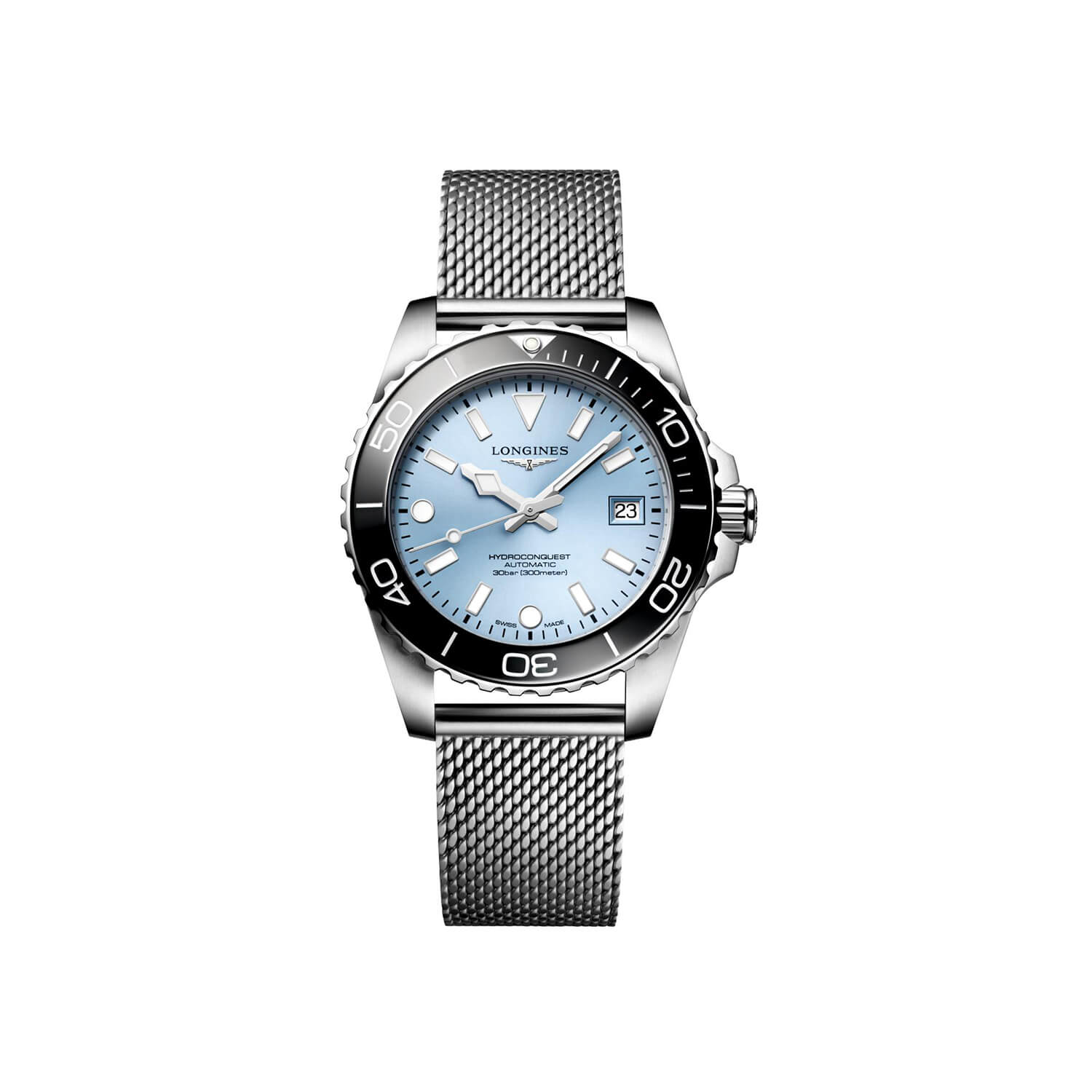 Montre Longines HydroConquest 39mm L3.779.4.99.6 cadran Bleu bracelet Acier L3.779.4.99.6
