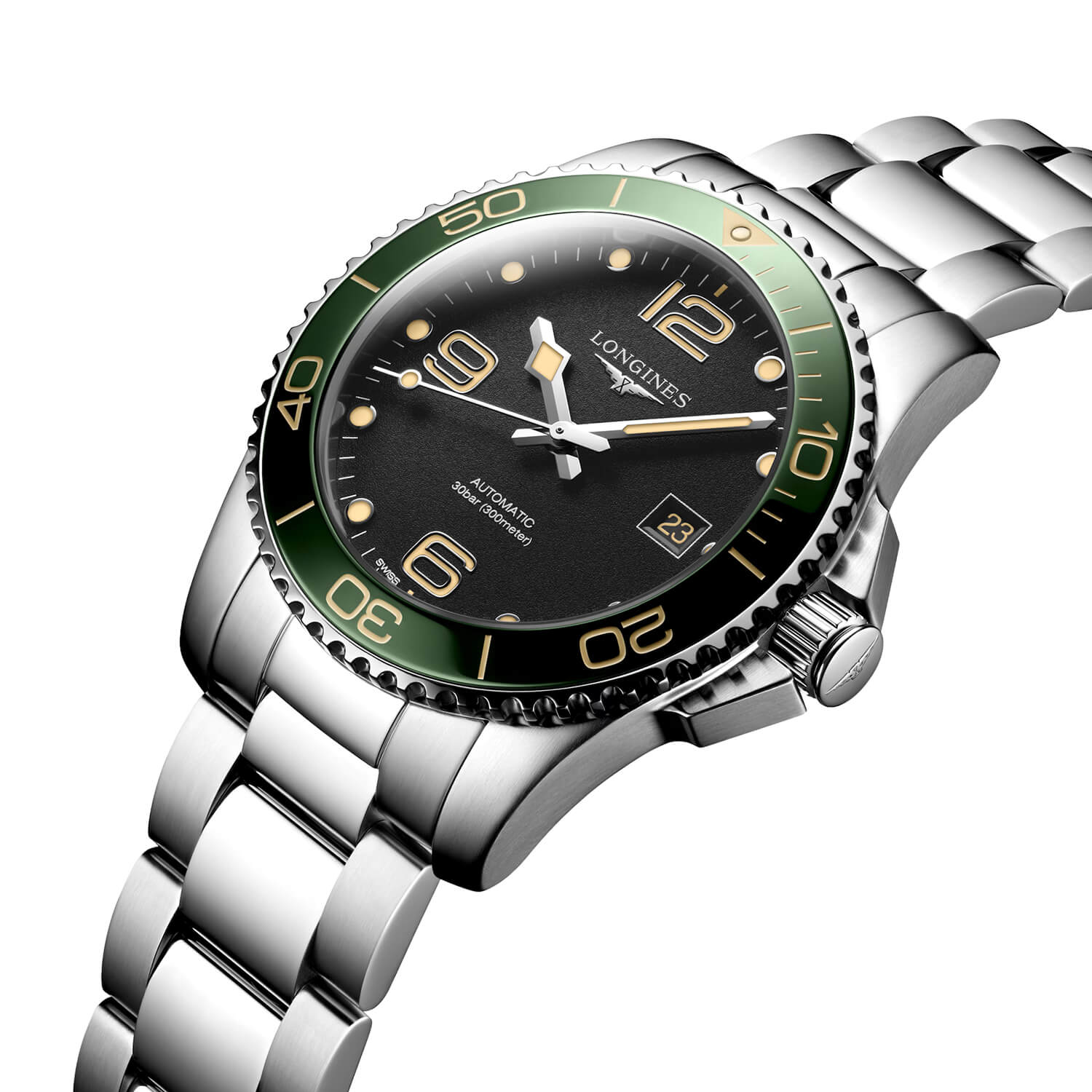 Montre Longines HydroConquest L3.781.4.05.6 cadran Noir bracelet Acier L3.781.4.05.6