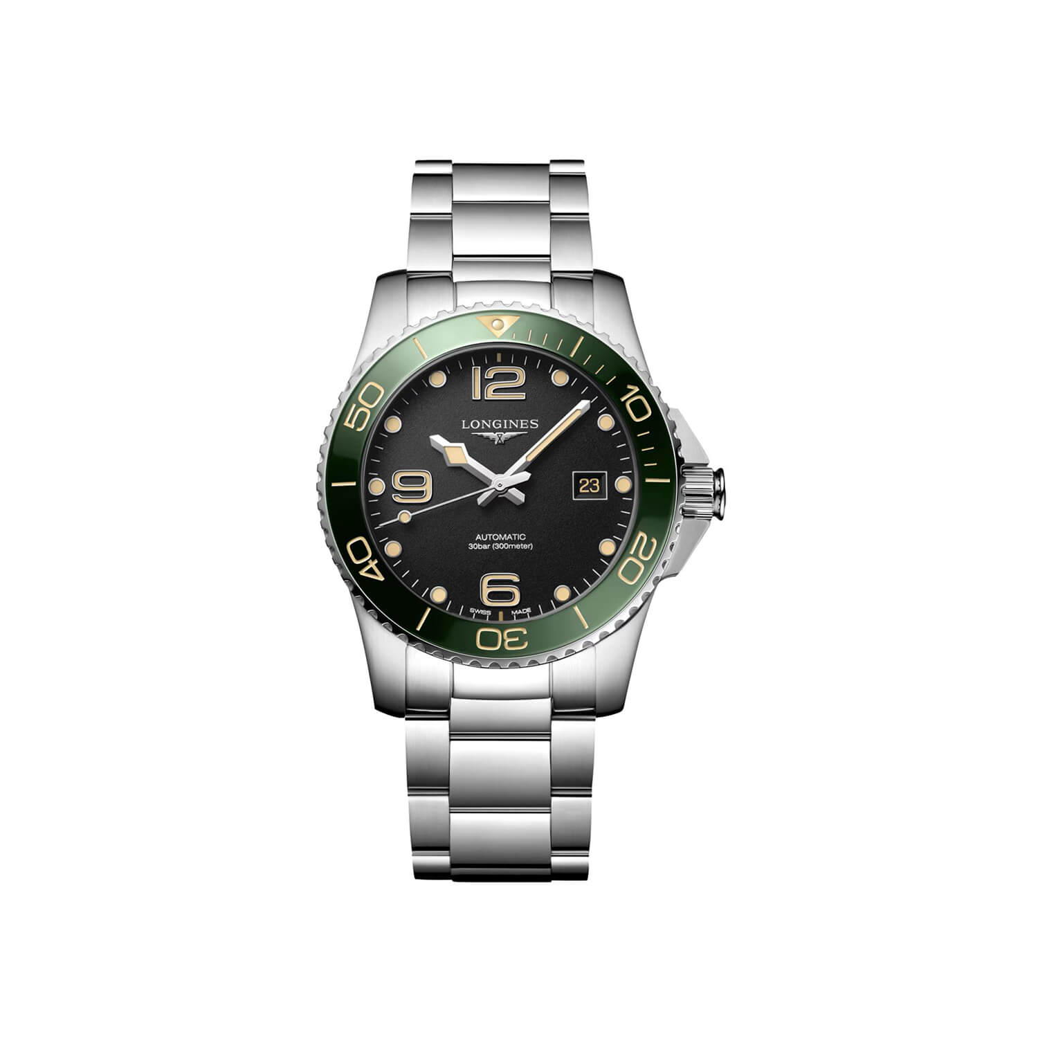 Montre Longines HydroConquest L3.781.4.05.6 cadran Noir bracelet Acier L3.781.4.05.6