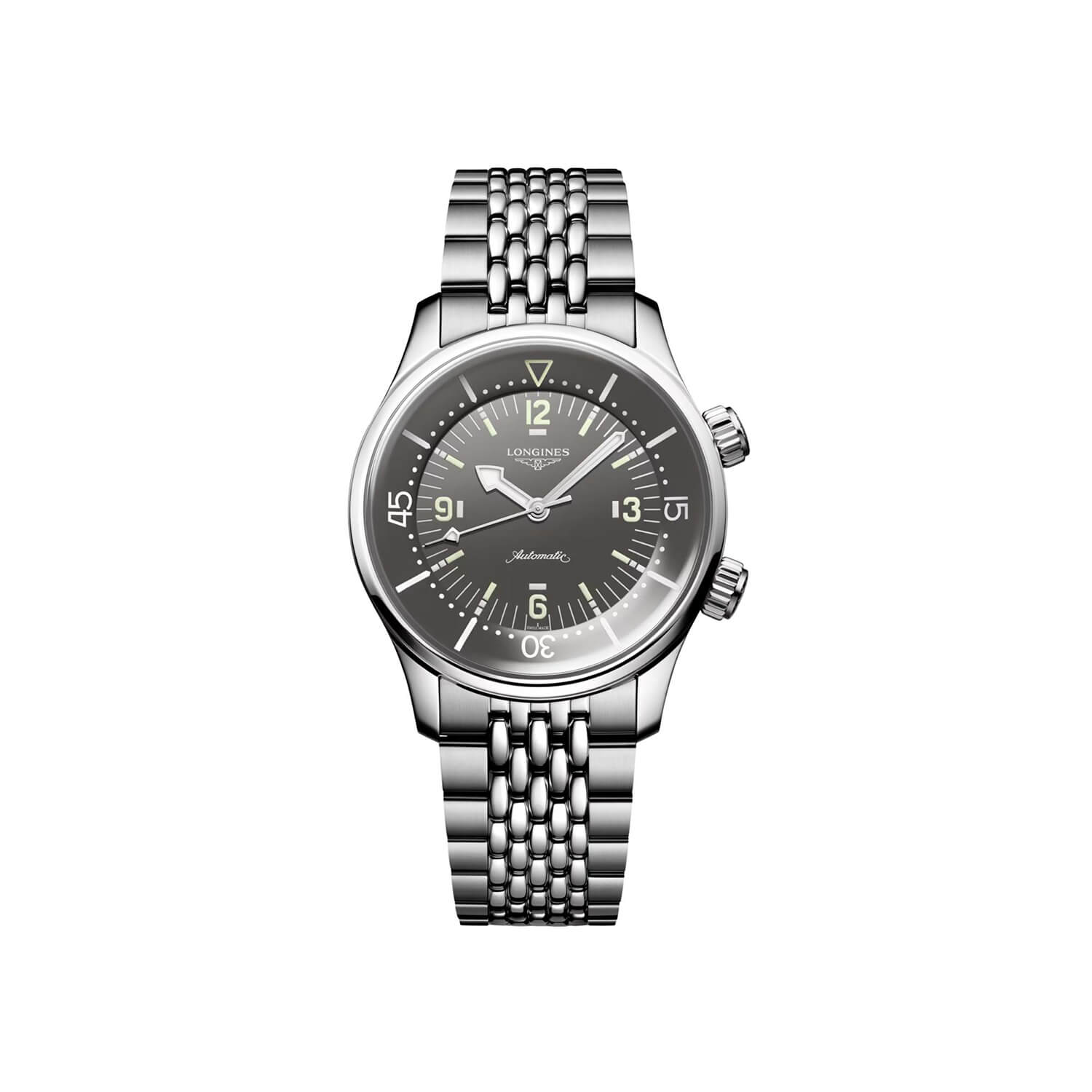 Montre Longines Legend Diver 39mm L3.764.4.99.6 cadran Gris bracelet Acier L3.764.4.99.6