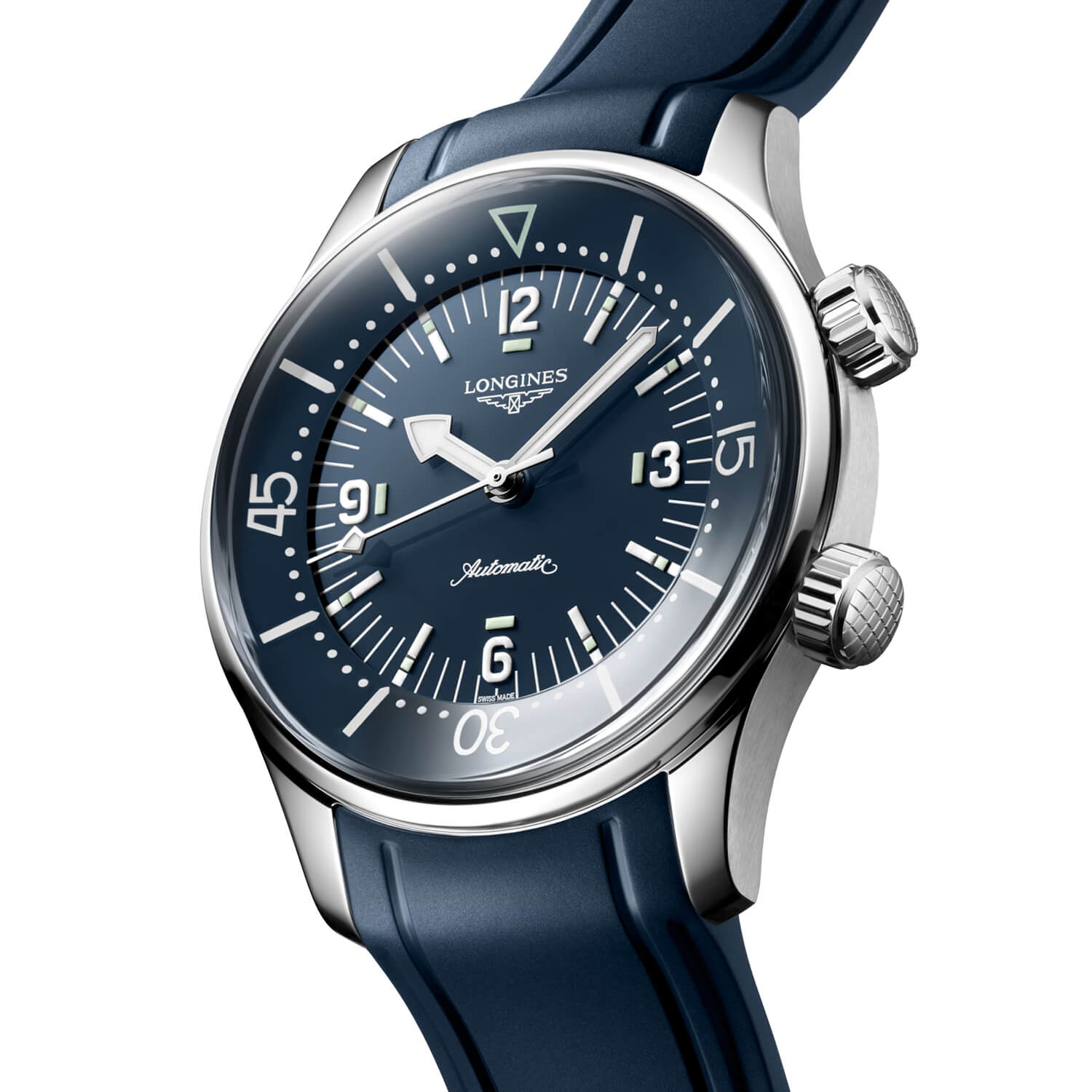 Montre Longines Legend Diver 39mm L3.764.4.90.9 cadran Bleu bracelet Caoutchouc L3.764.4.90.9