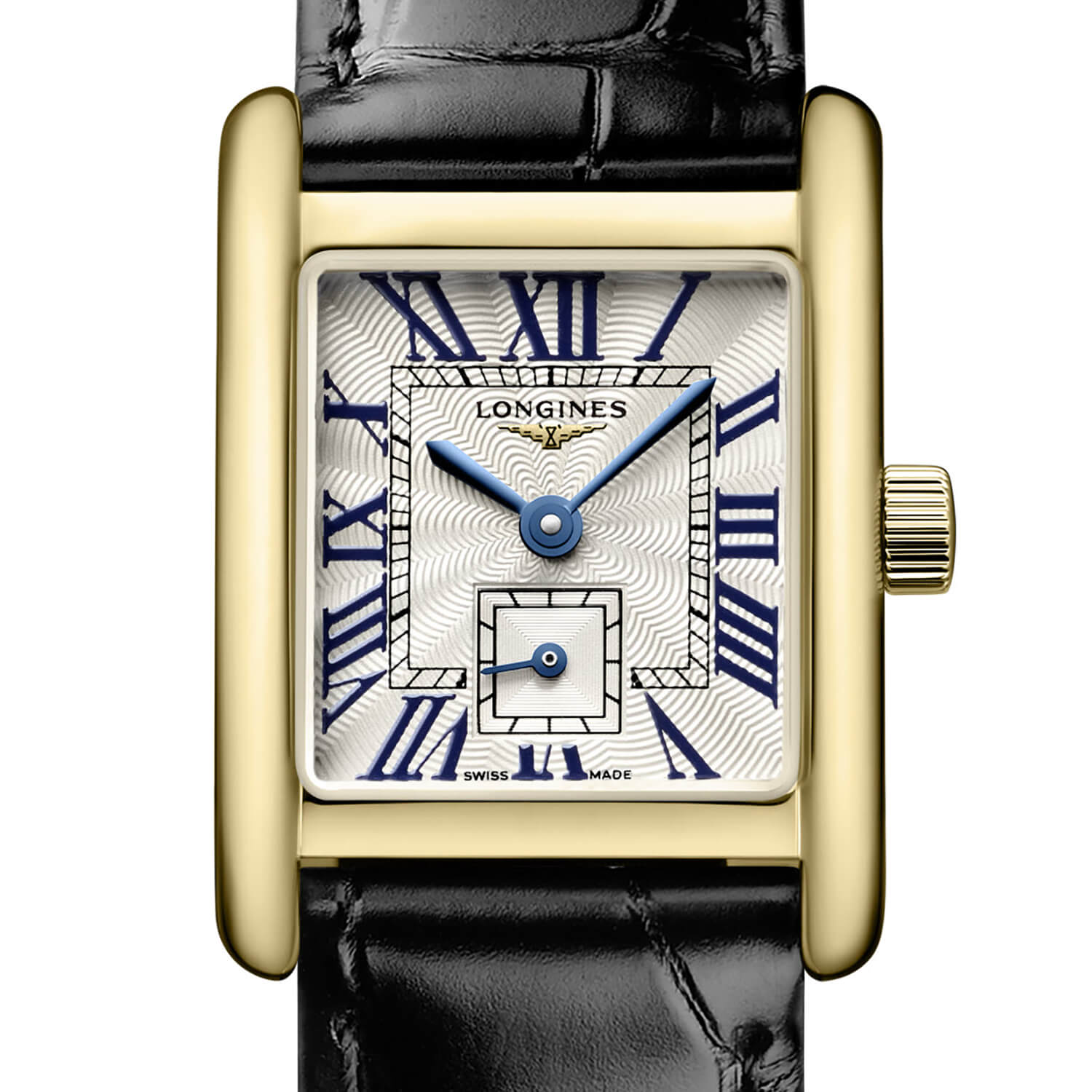 Montre Longines Mini DolceVita L5.200.6.71.0 cadran Argent bracelet Cuir d'alligator L5.200.6.71.0