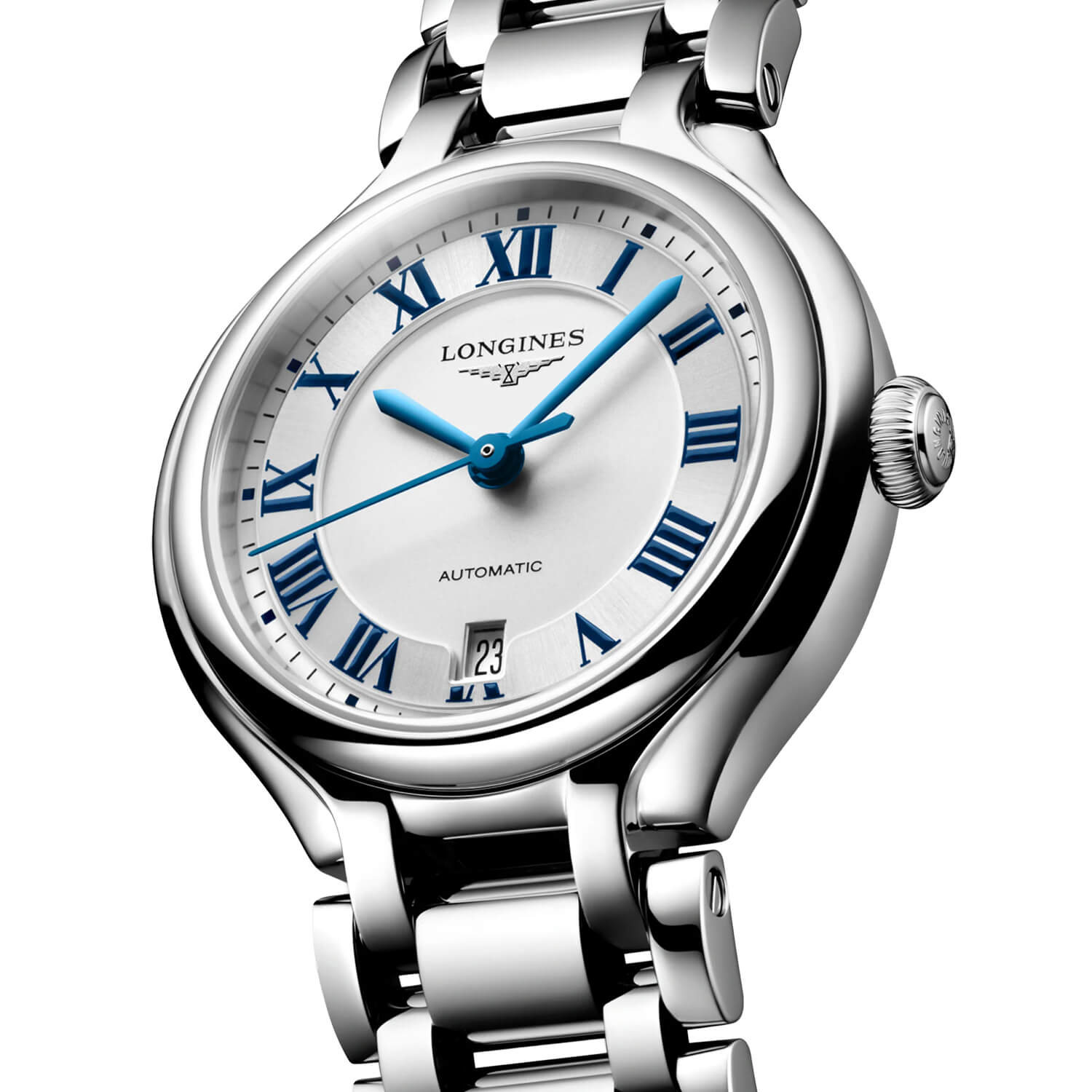 Montre Longines PrimaLuna L8.123.4.71.6 cadran Argent bracelet Acier L8.123.4.71.6