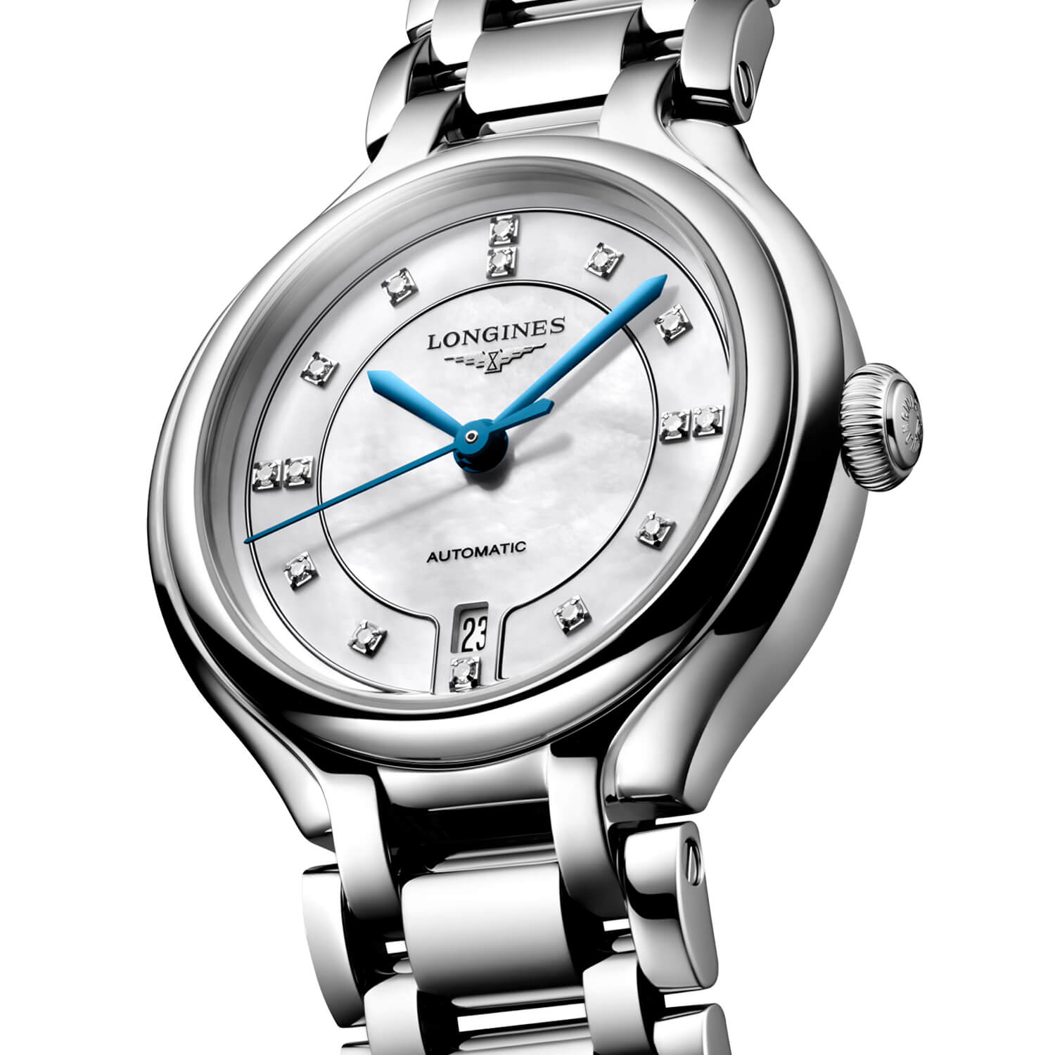 Montre Longines PrimaLuna L8.123.4.87.6 cadran gris bracelet Acier L8.123.4.87.6