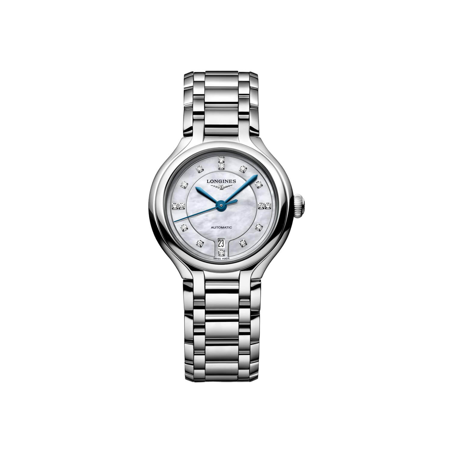 Montre Longines PrimaLuna L8.123.4.87.6 cadran gris bracelet Acier L8.123.4.87.6