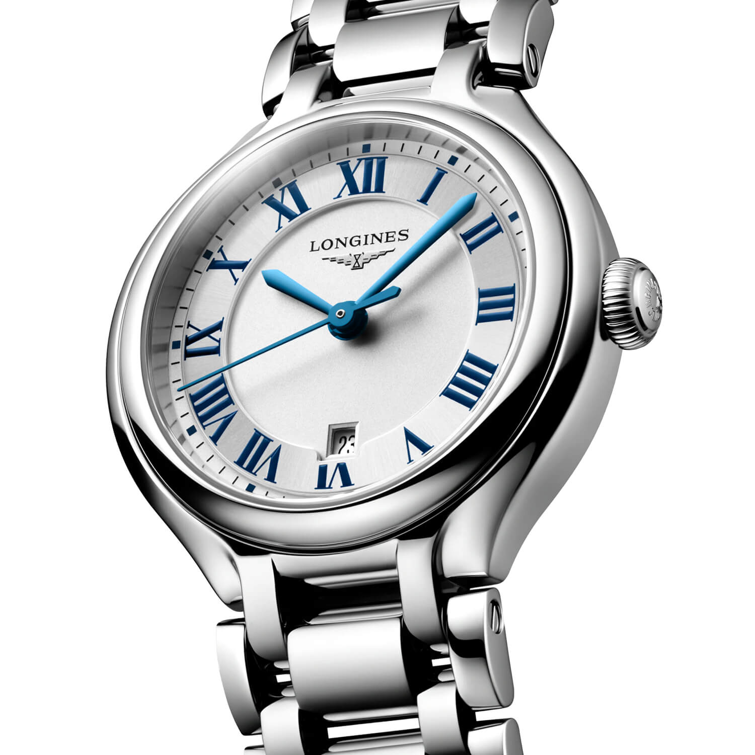 Montre Longines PrimaLuna L8.142.4.71.6 cadran Argent bracelet Acier L8.142.4.71.6
