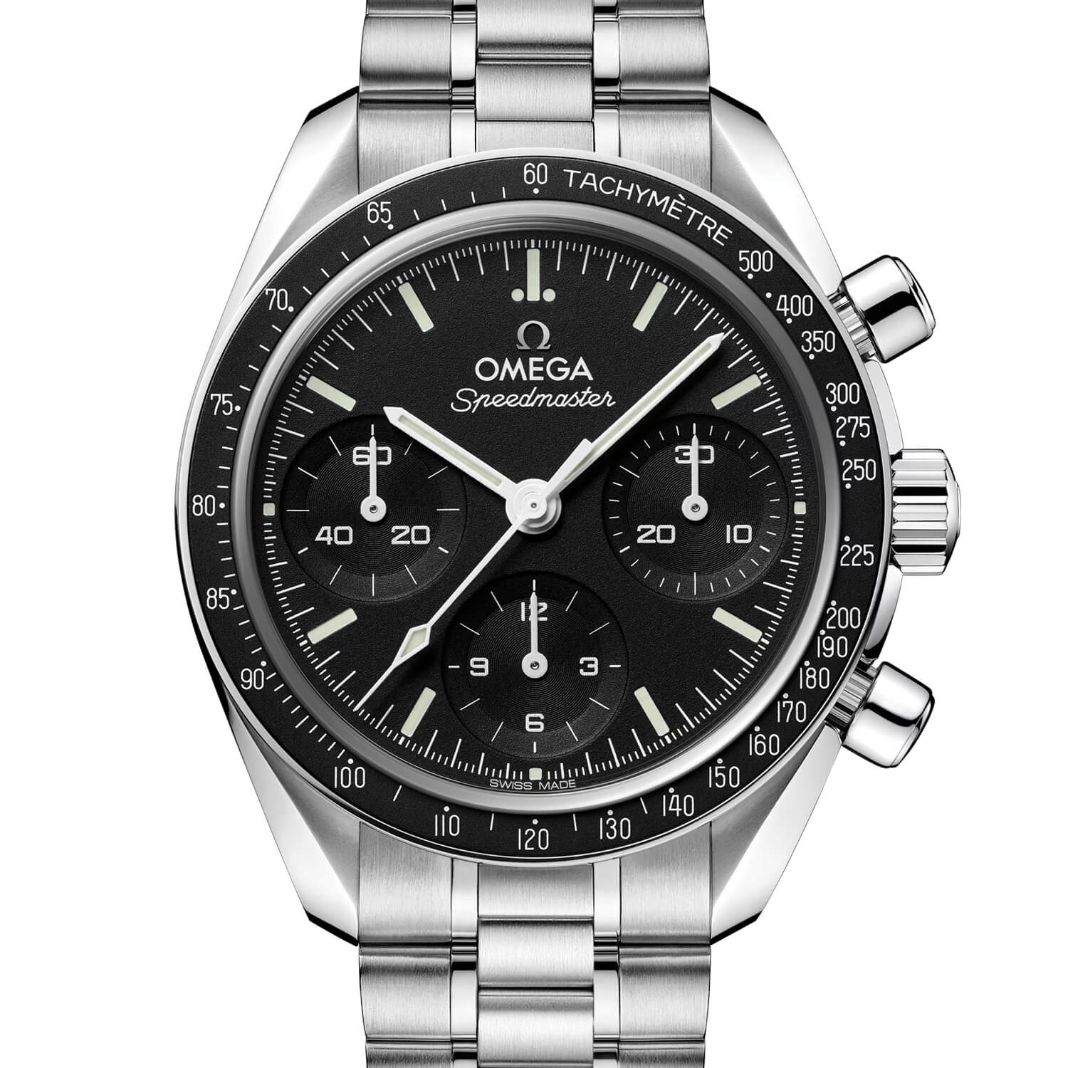 Montre OMEGA Speedmaster 38 Co-Axial Chronometer Chronograph 38mm cadran Noir bracelet Acier 324.30.38.50.01.002
