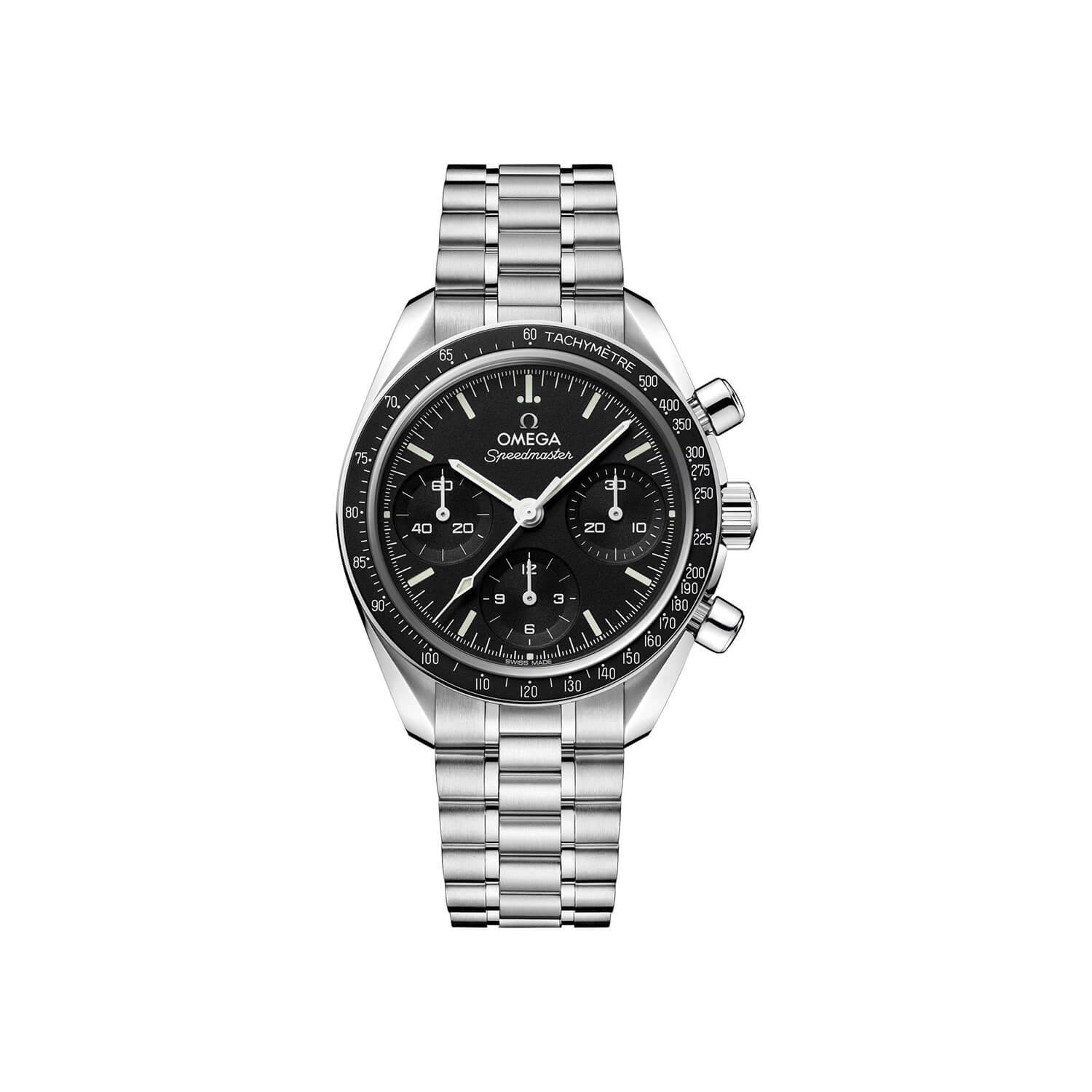 Montre OMEGA Speedmaster 38 Co-Axial Chronometer Chronograph 38mm cadran Noir bracelet Acier 324.30.38.50.01.002