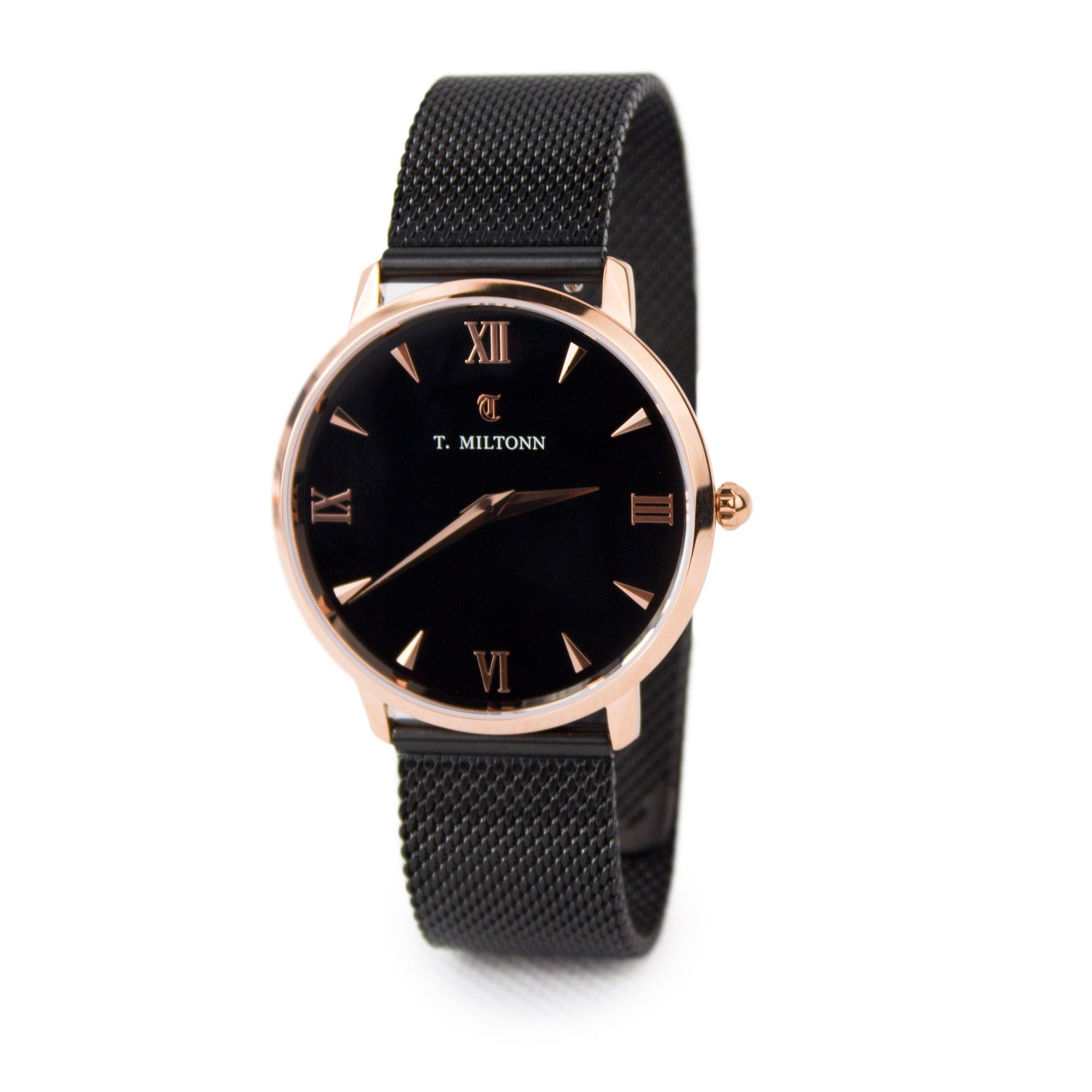 Bracelet pour Montre acier maille milanaise or rose